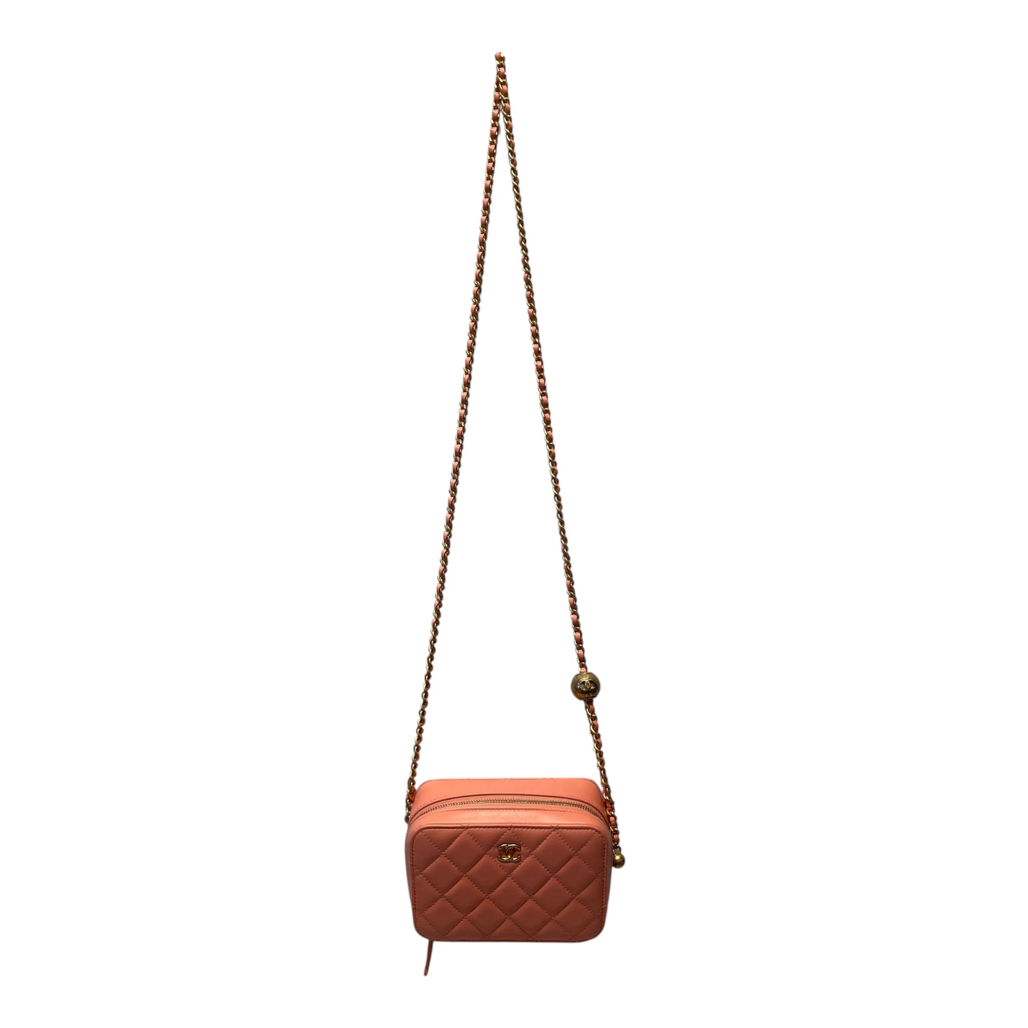 CHANEL/Cross Body Bag/Lambskin/PNK/QUILTED CC PEARL CRUSH view 1