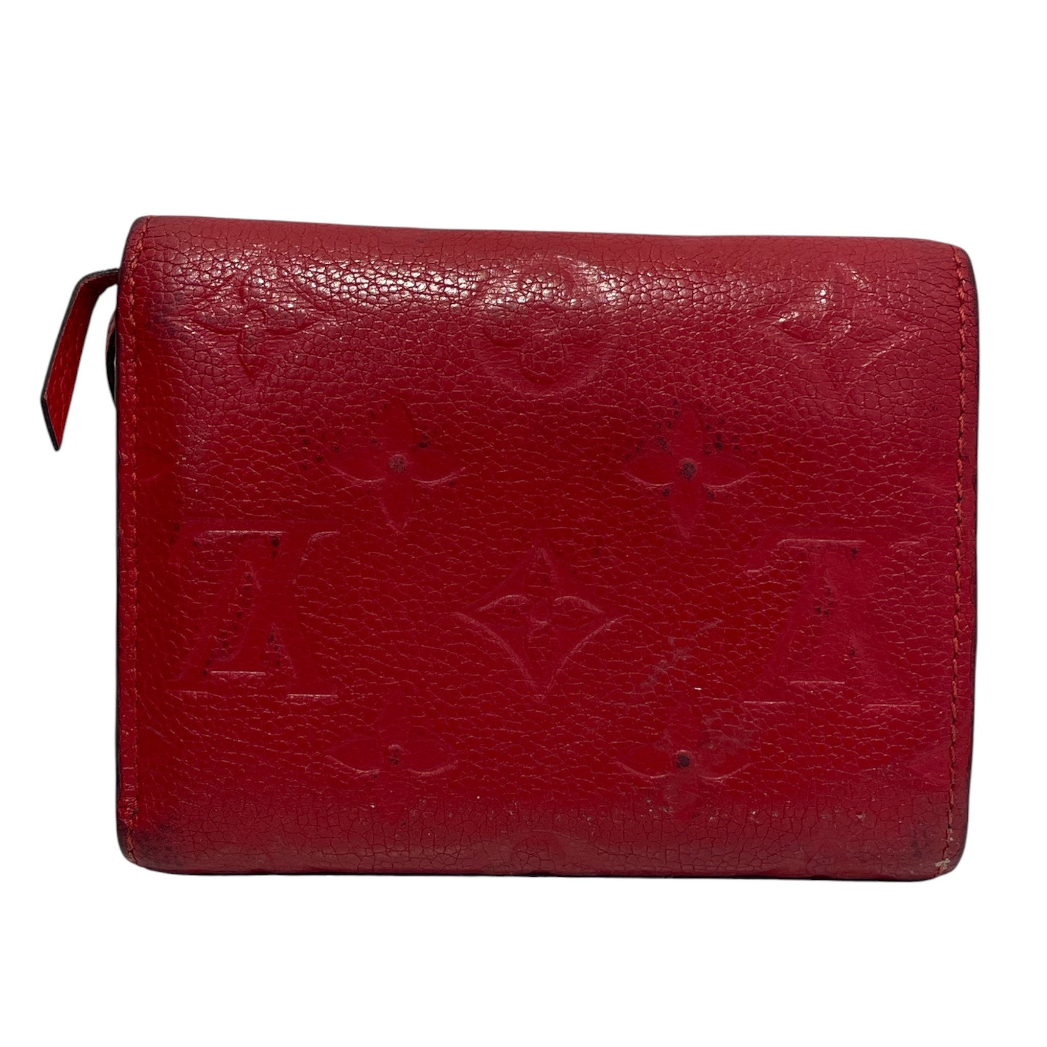 LOUIS VUITTON/Trifold Wallet/Leather/RED/RED LEATHER MONO view 2