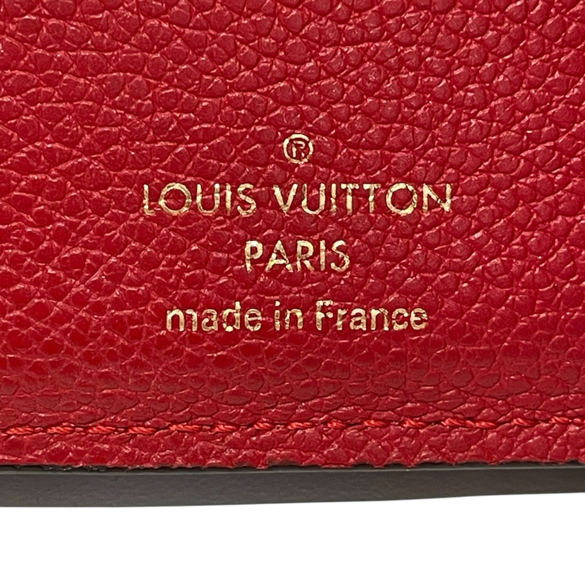 LOUIS VUITTON/Trifold Wallet/Leather/RED/RED LEATHER MONO view 3