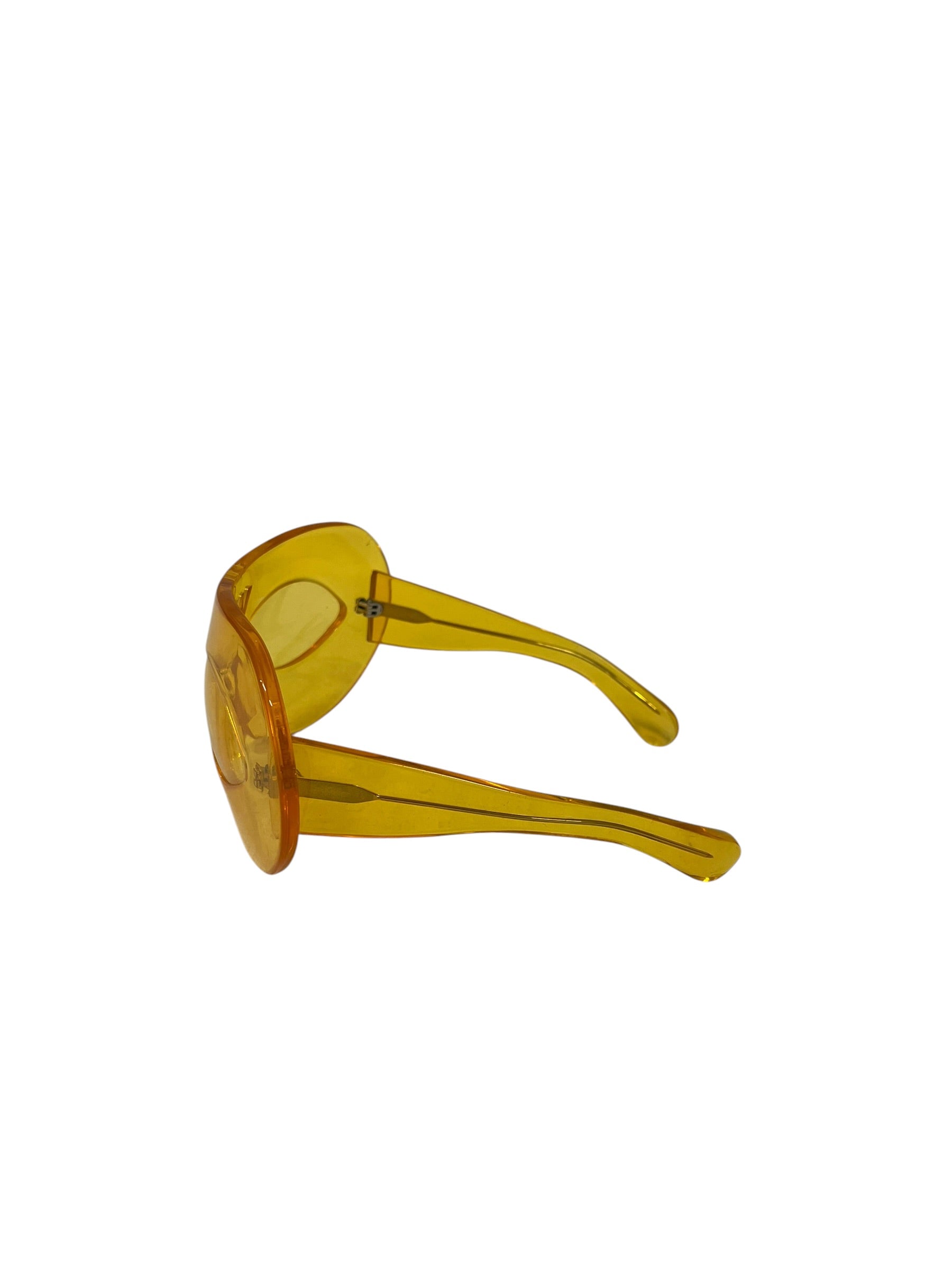 Walter Van Beirendonck/LINDA FARROW/Sunglasses/Plastic/YEL/MASK SHADES view 2