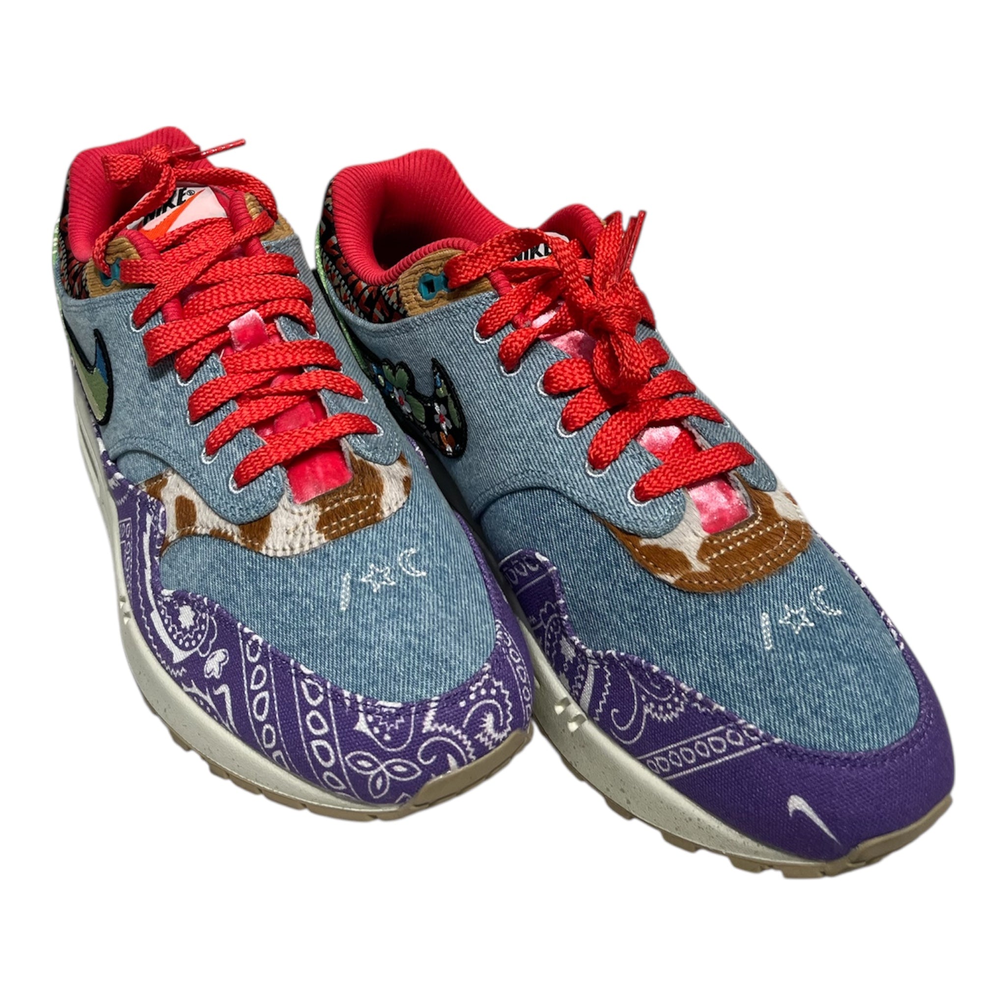 NIKE/CONCEPTS X AIR MAX 1 SP/Low-Sneakers/US 10.5/All Over Print/Cotton/MLT/DN1803-500 view 1