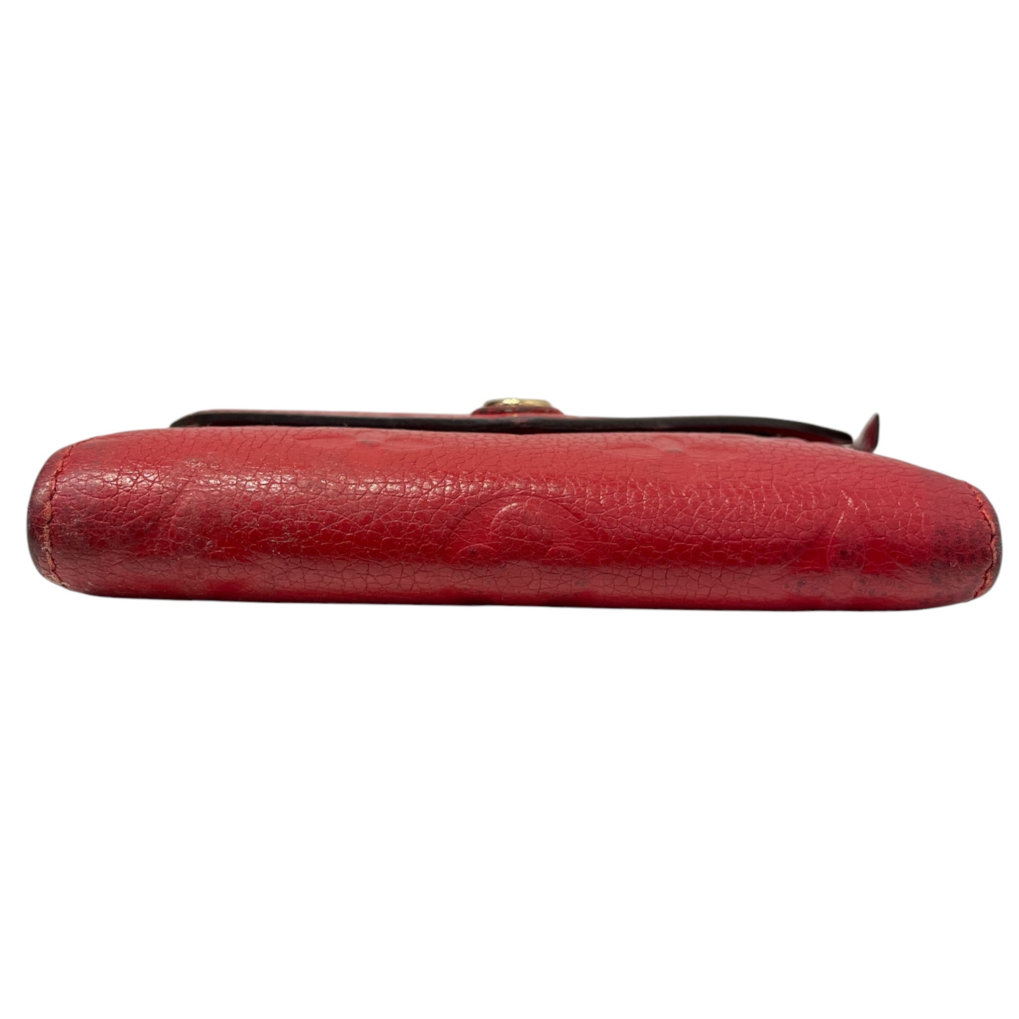 LOUIS VUITTON/Trifold Wallet/Leather/RED/RED LEATHER MONO view 4
