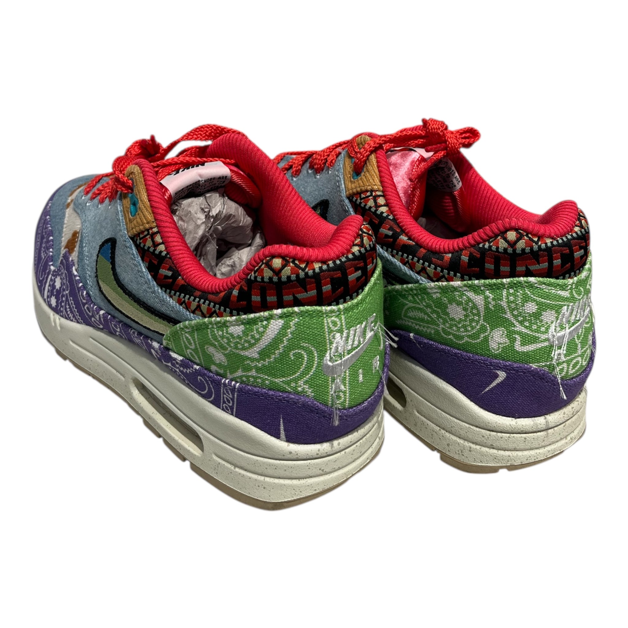 NIKE/CONCEPTS X AIR MAX 1 SP/Low-Sneakers/US 10.5/All Over Print/Cotton/MLT/DN1803-500 view 2