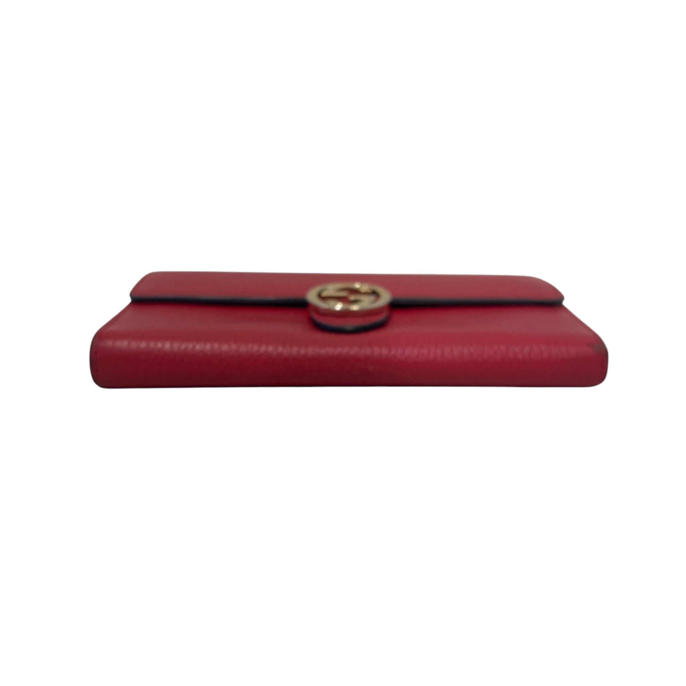 GUCCI/Long Wallet/Leather/RED/L's/Interlock G Logo view 4