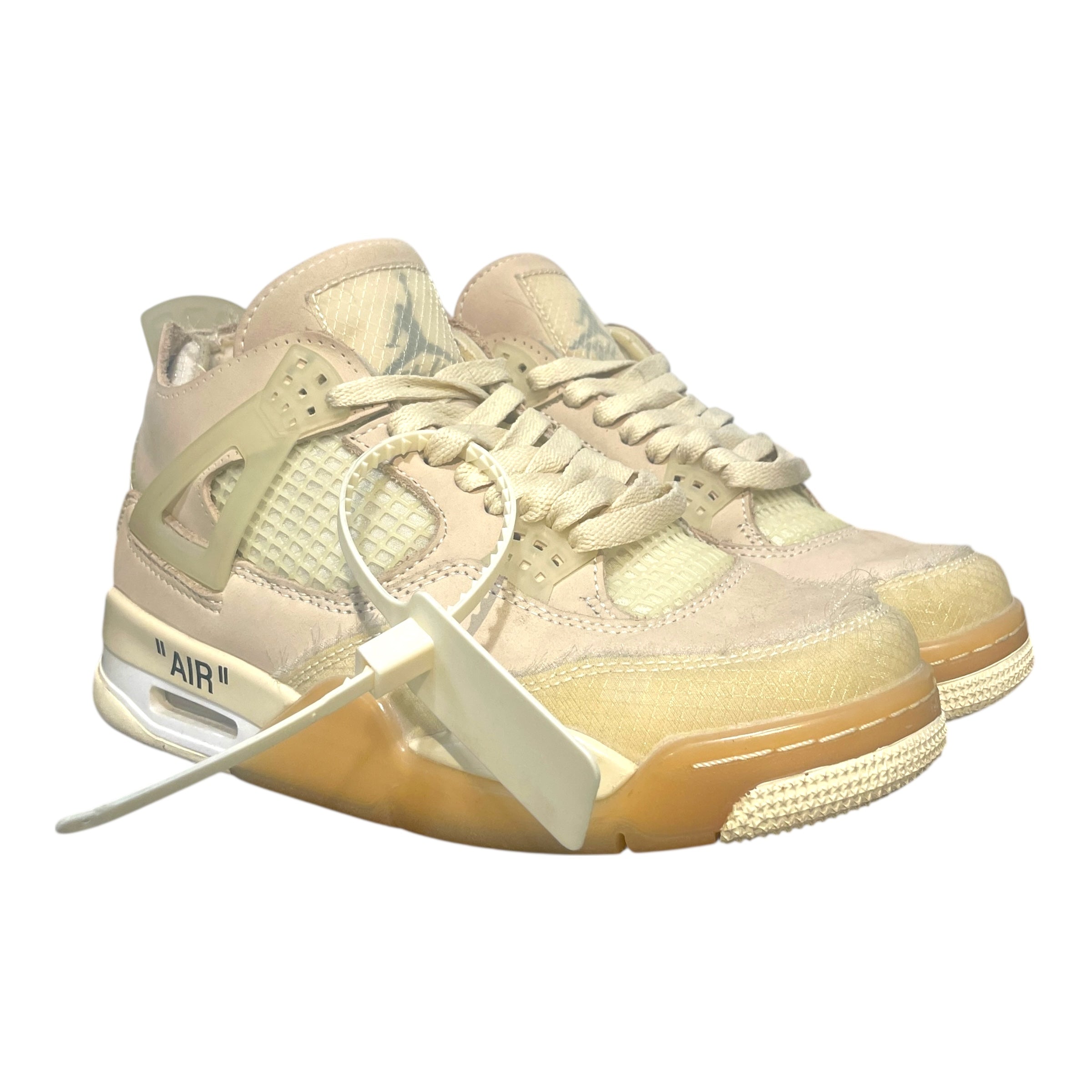 OFF-WHITE/NIKE/Hi-Sneakers/US 6.5/Suede/CRM/Jordan 4 Retro SP Sail CV9388 view 1
