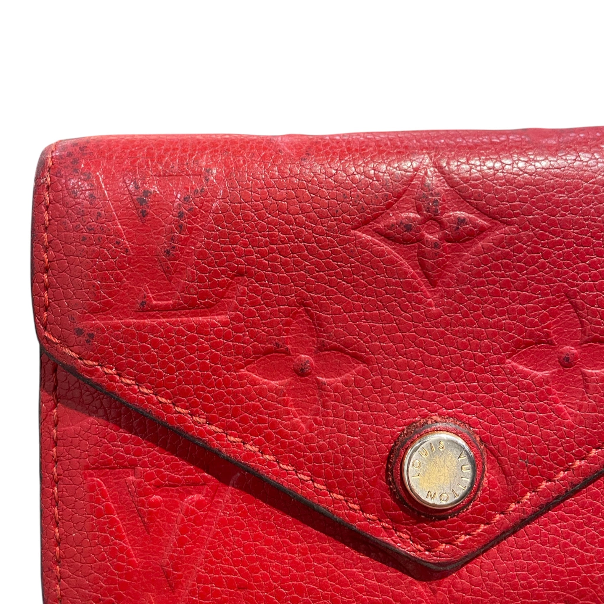 LOUIS VUITTON/Trifold Wallet/Leather/RED/RED LEATHER MONO view 5