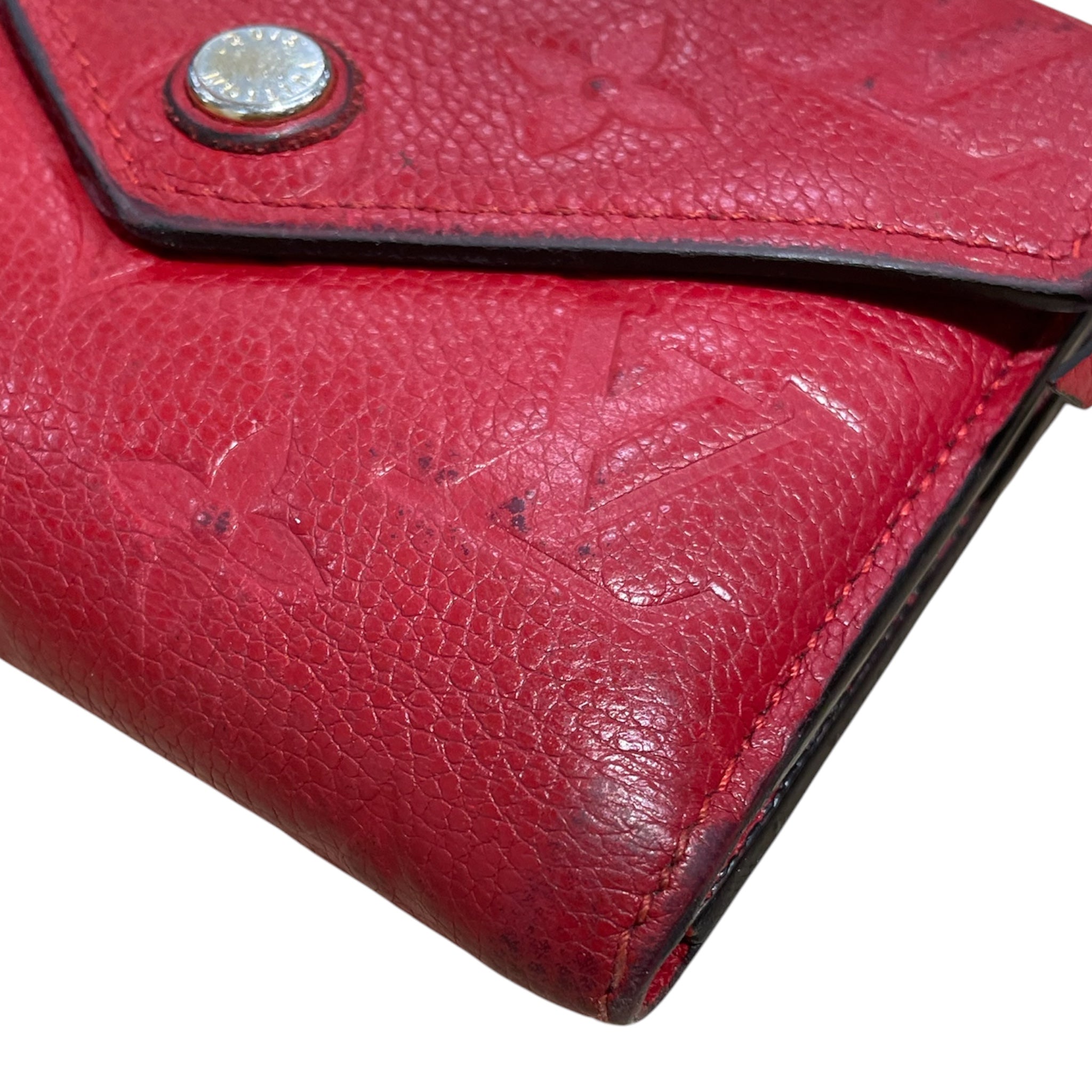 LOUIS VUITTON/Trifold Wallet/Leather/RED/RED LEATHER MONO view 7
