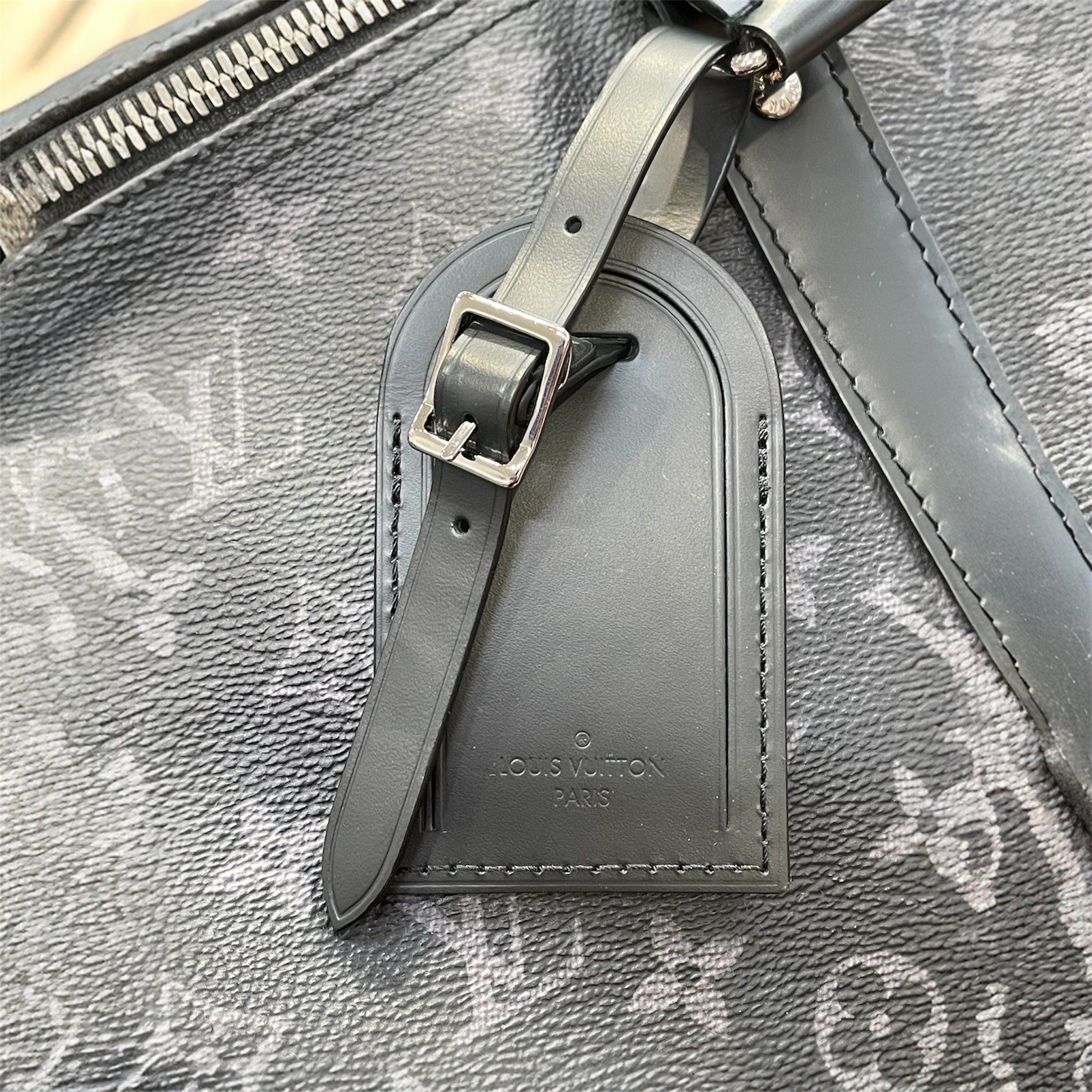 LOUIS VUITTON/Luggage/Monogram/Leather/BLK/Keepall Bandouliere 55 view 4