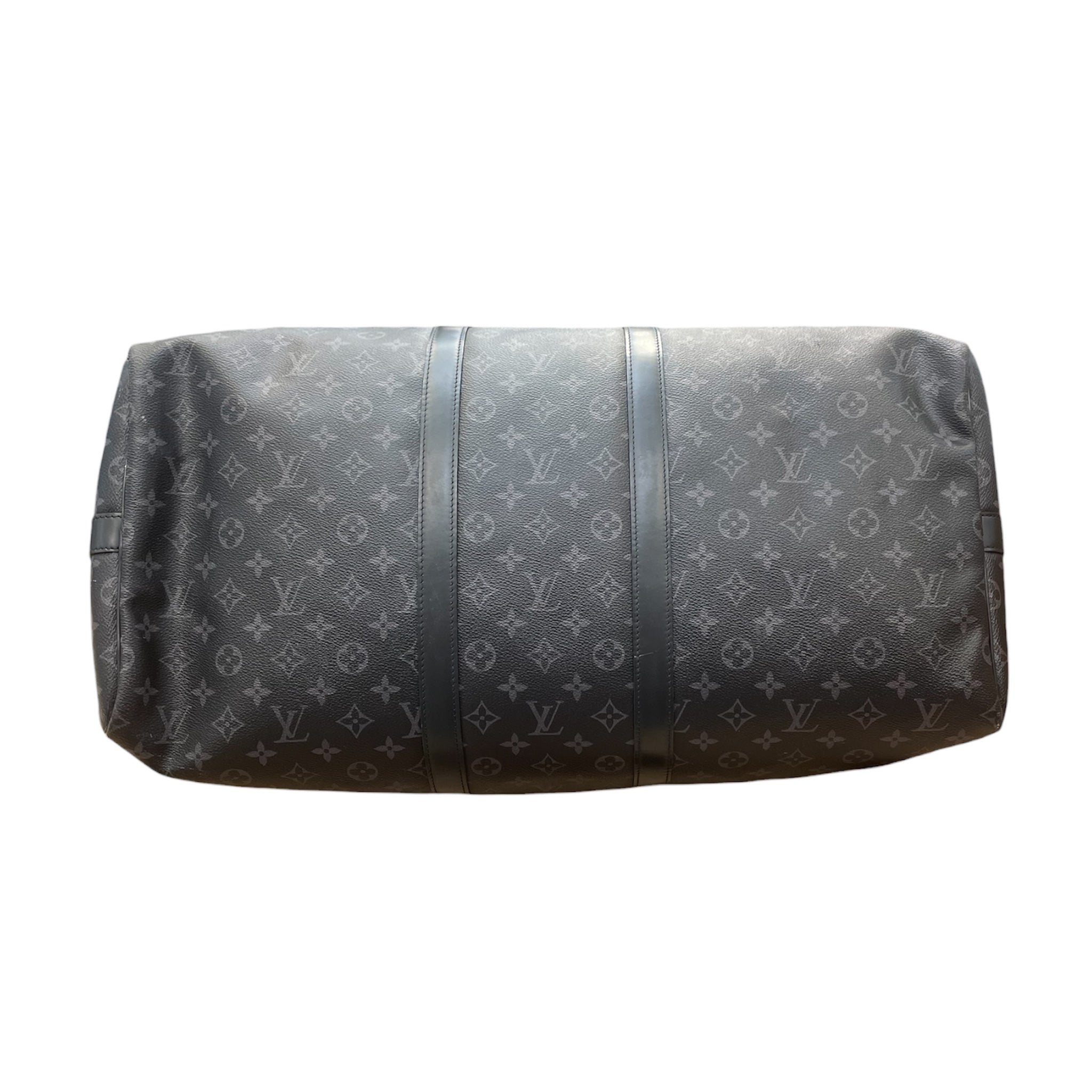 LOUIS VUITTON/Luggage/Monogram/Leather/BLK/Keepall Bandouliere 55 view 3