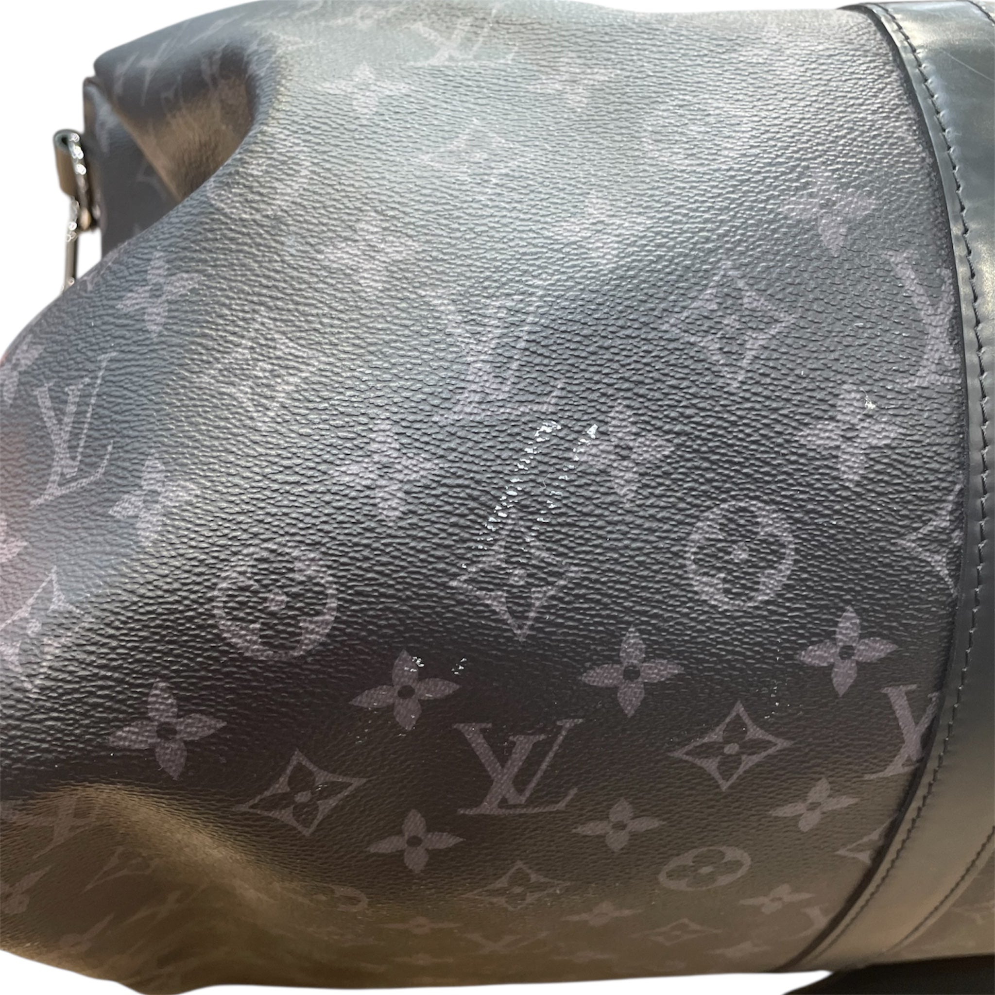 LOUIS VUITTON/Luggage/Monogram/Leather/BLK/Keepall Bandouliere 55 view 8
