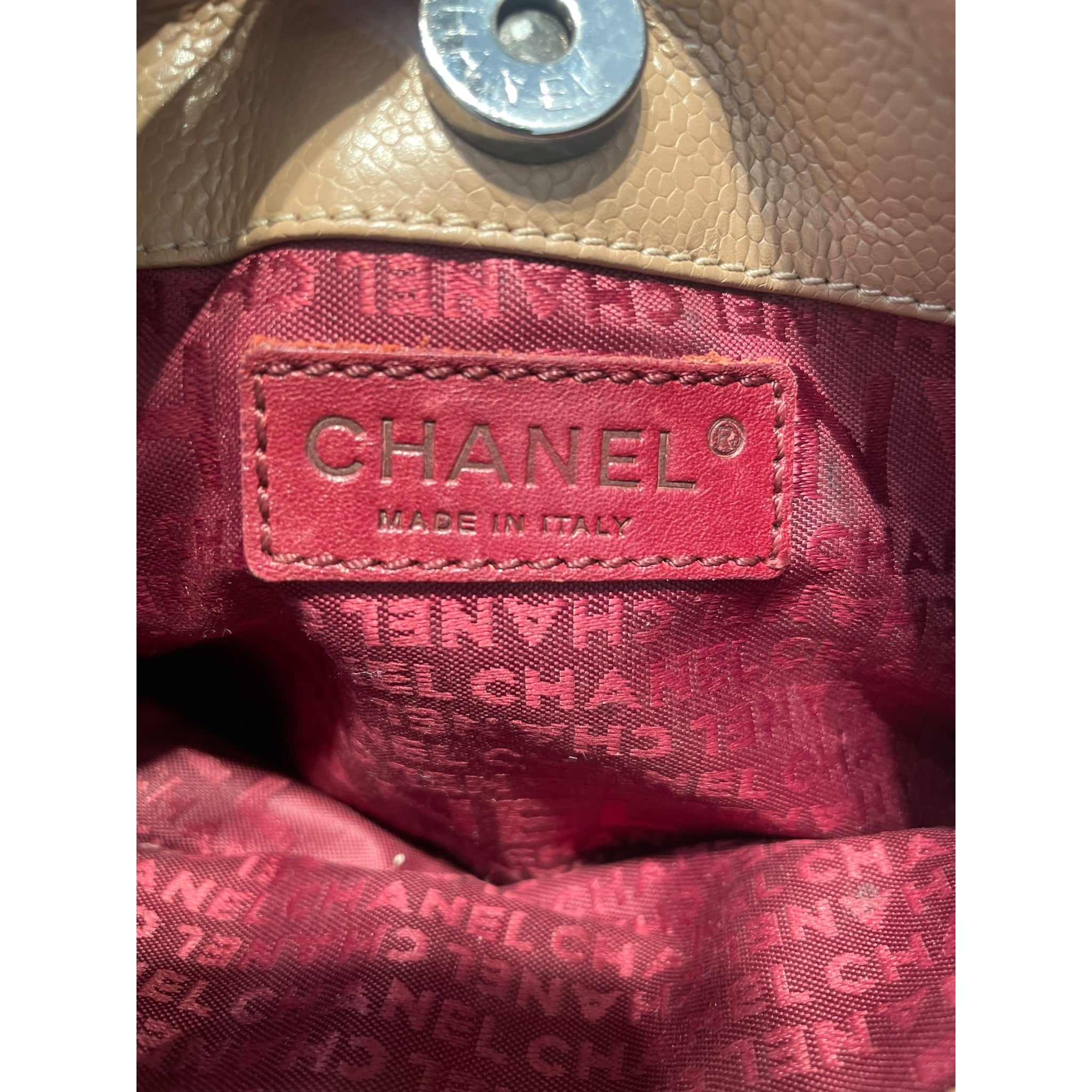 CHANEL/Hand Bag/Leather/BEG/BUTTON BAG view 5