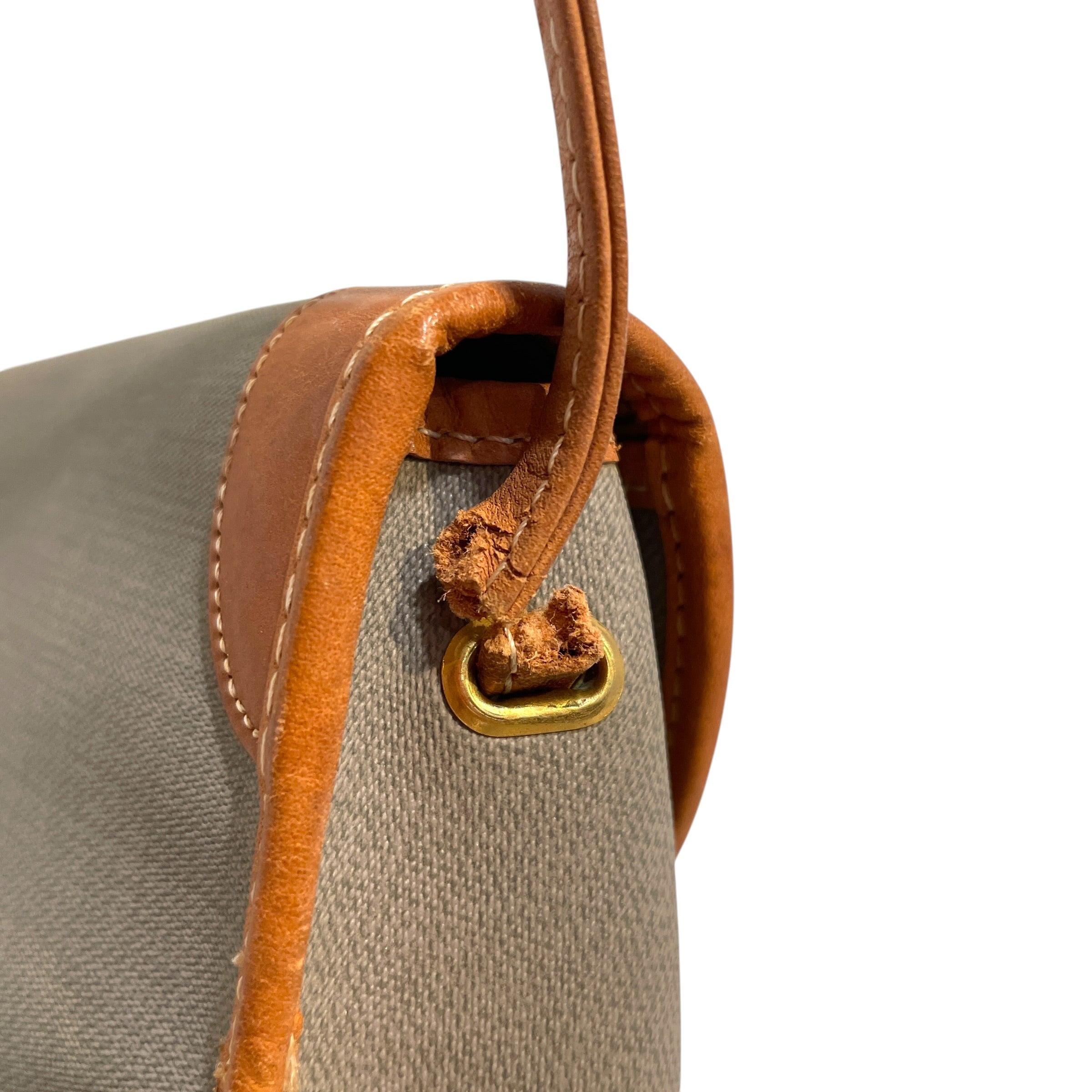 Christian Dior/Cross Body Bag/Leather/GRY/Grey Canvas 'CD' Logo Bag view 5