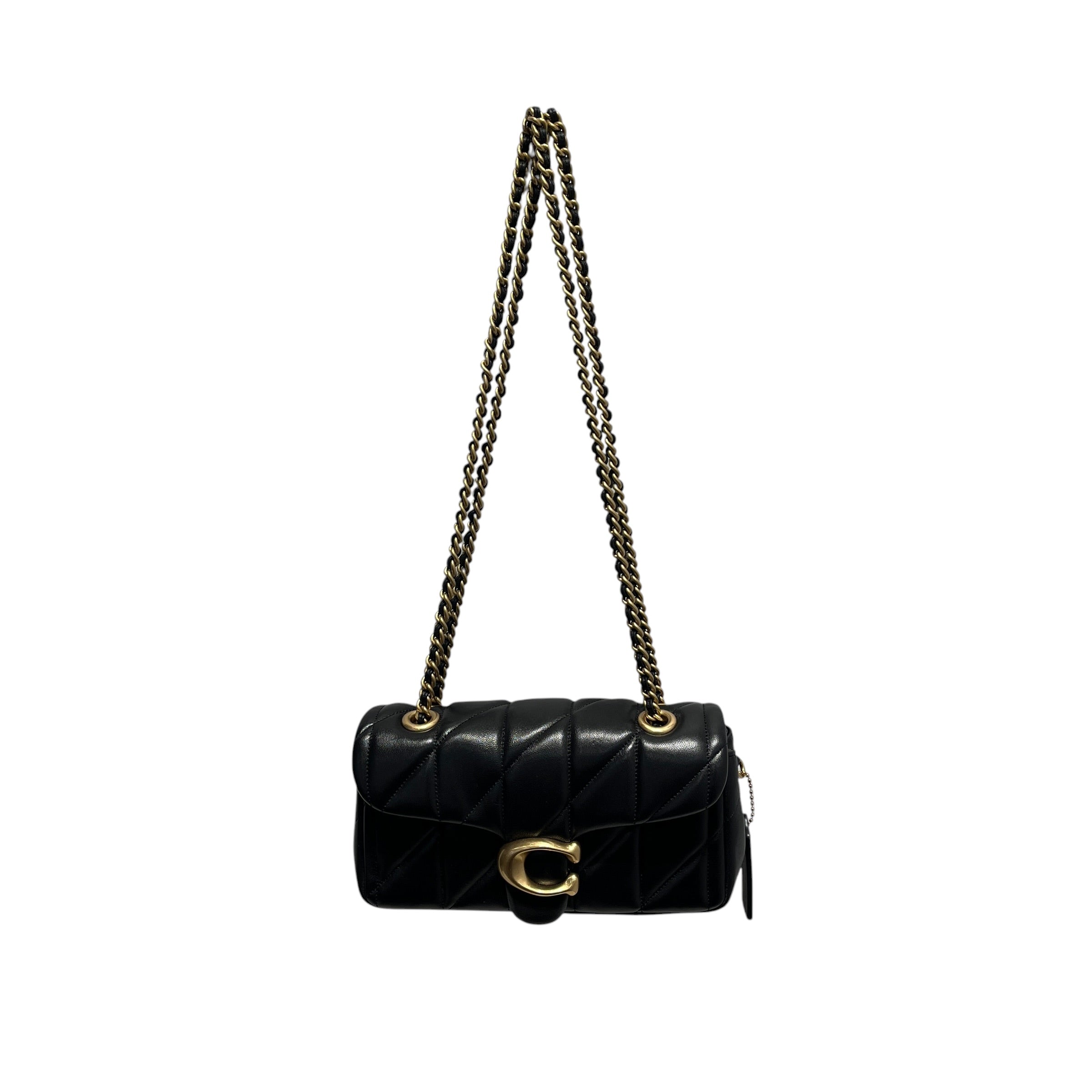 COACH/Bag/Leather/BLK/cp149 quilted tabby view 1