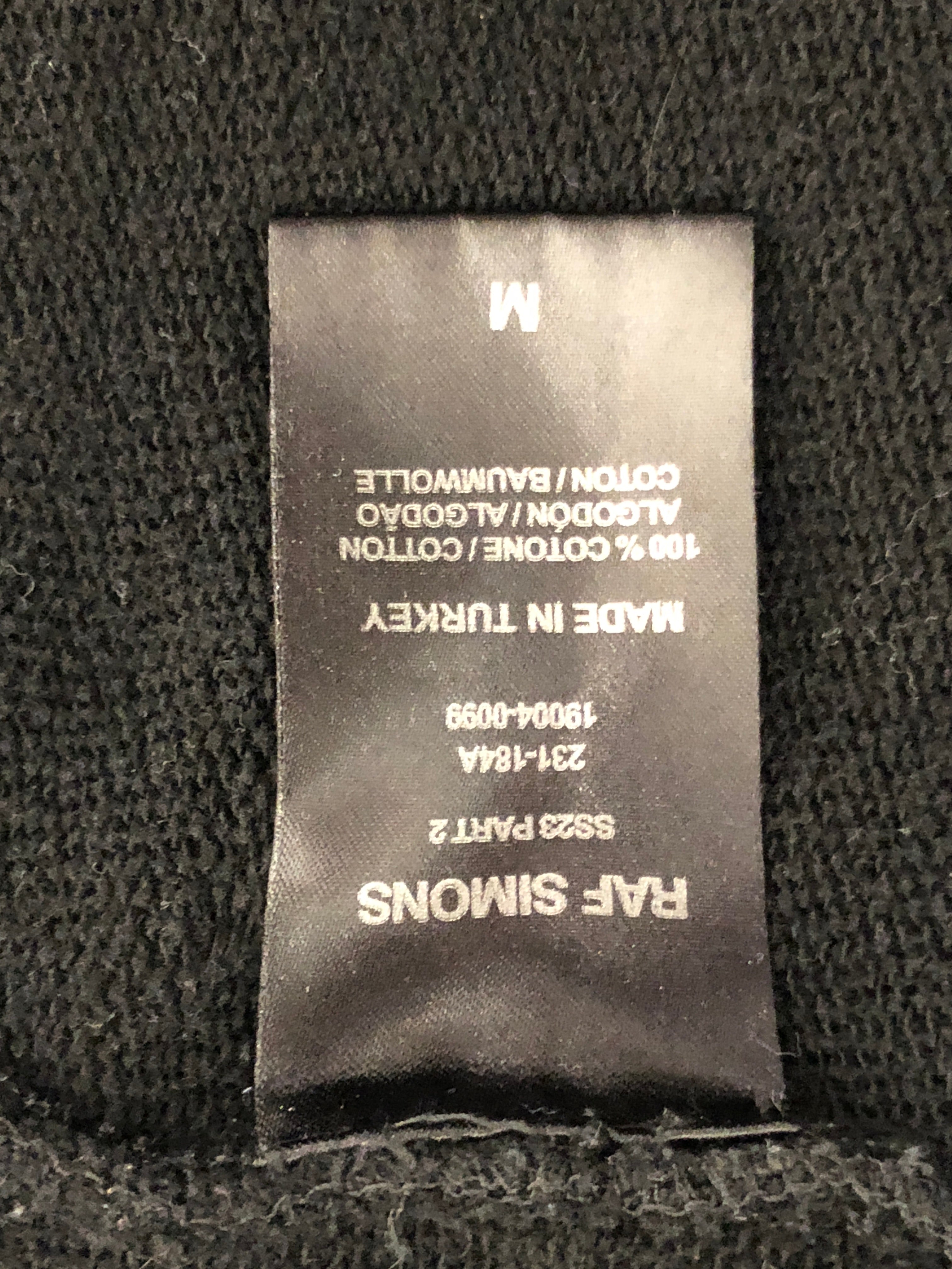 RAF SIMONS/Hoodie/M/Cotton/BLK/Oversize/ view 4