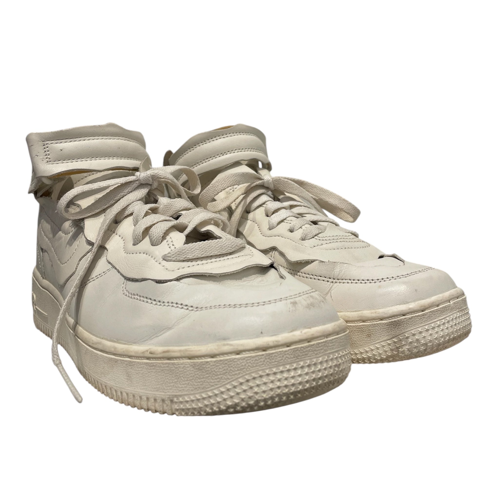 COMME des GARCONS/NIKE/Low-Sneakers/US 7/WHT/U-Tip/all white with strap view 1