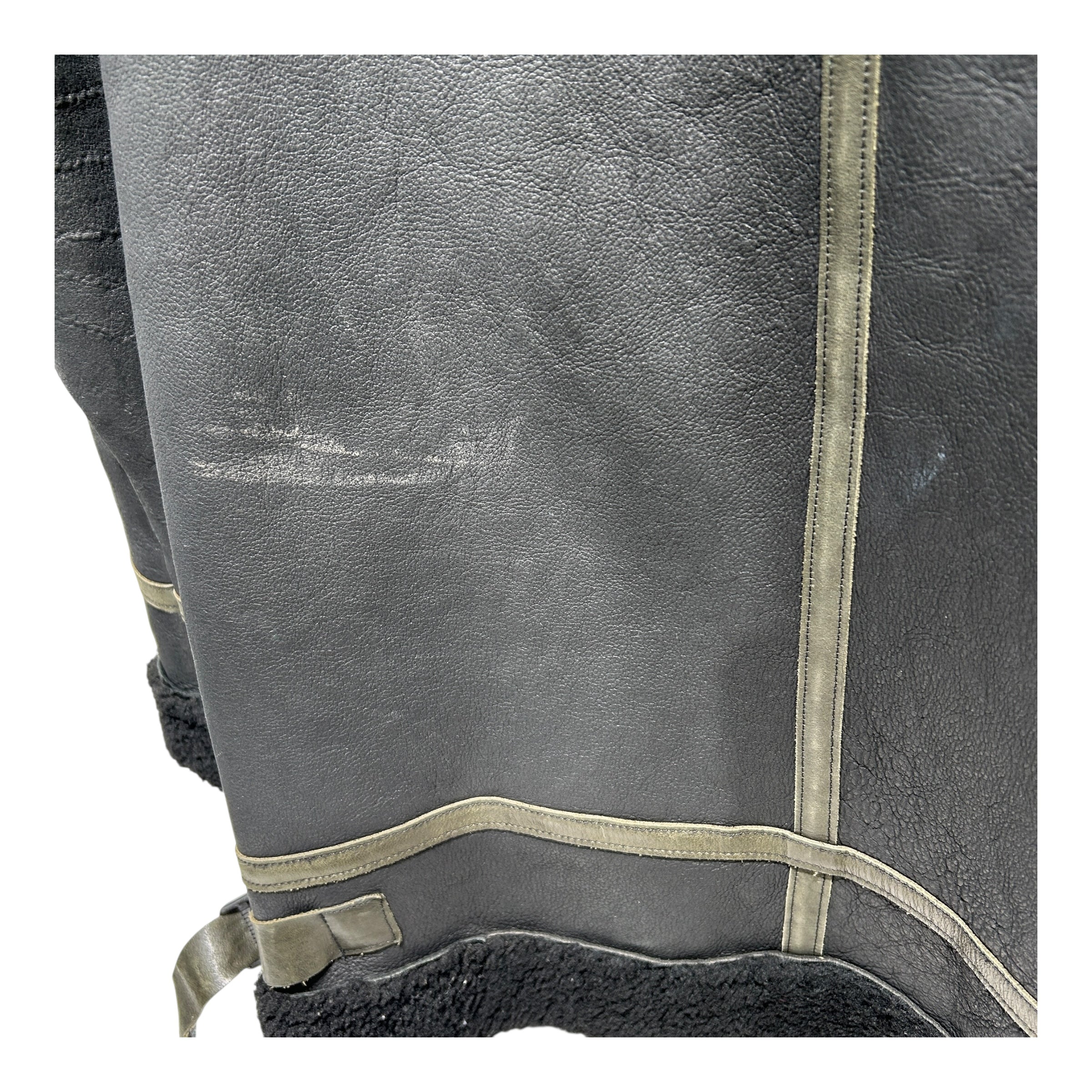 Rick Owens/Jacket/S/Leather/BLK/FW08 LAMB LEATHER SHEARLING view 3