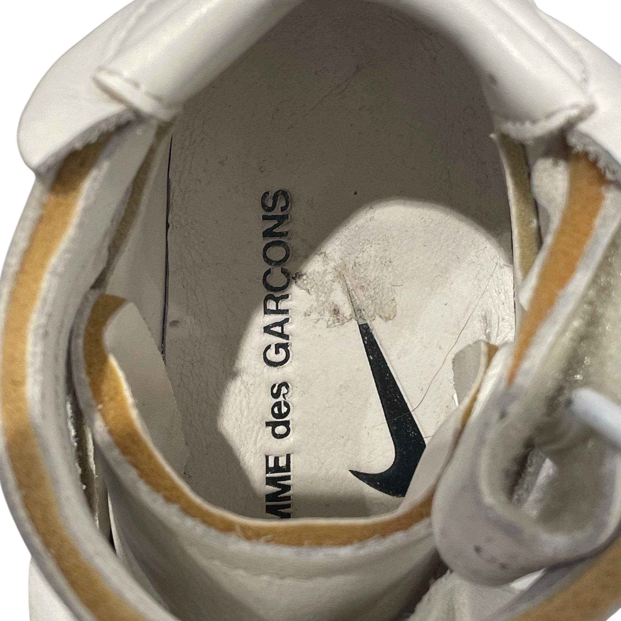 COMME des GARCONS/NIKE/Low-Sneakers/US 7/WHT/U-Tip/all white with strap view 3