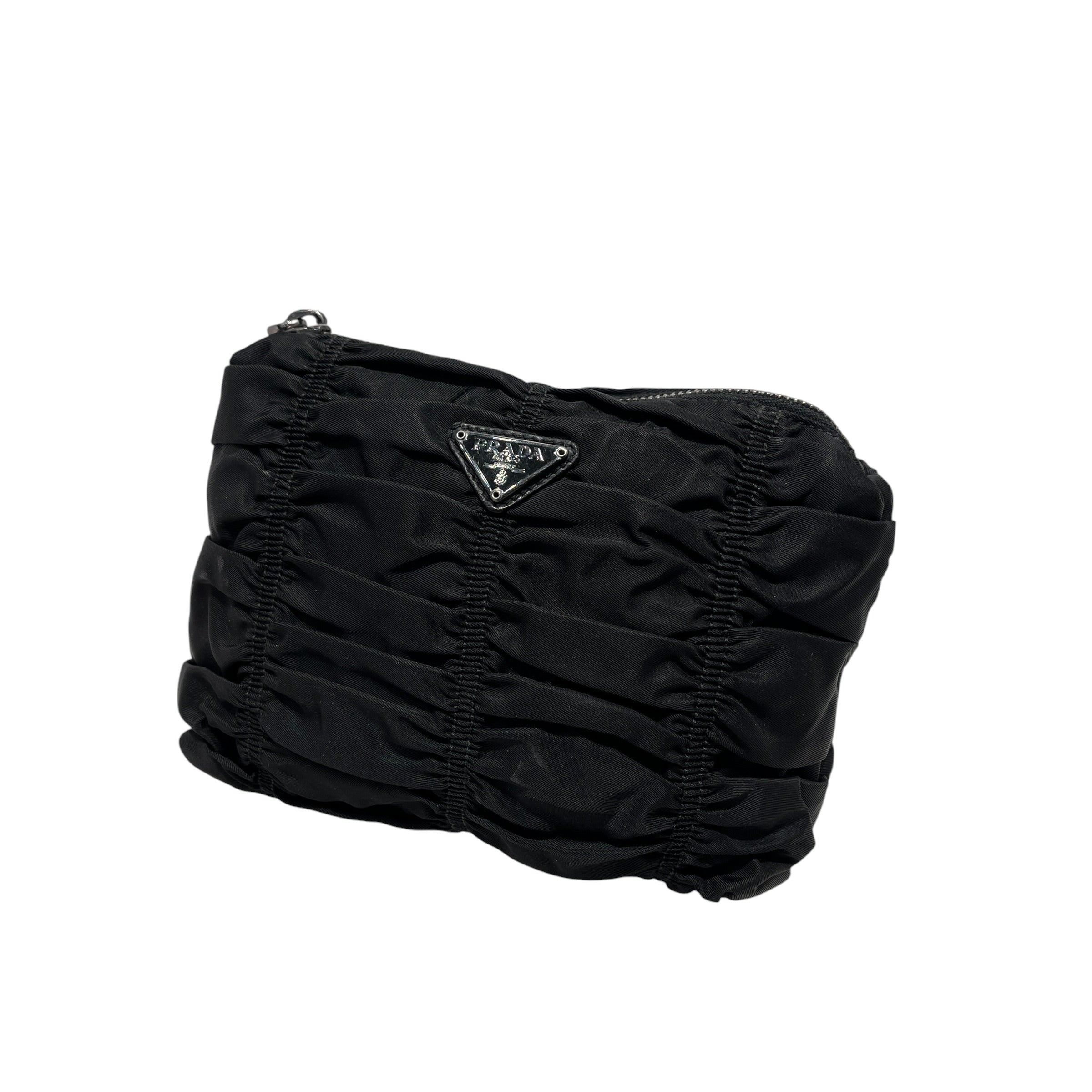PRADA/Pouch/Nylon/BLK/GAUFRE WITH ZIPPER view 1