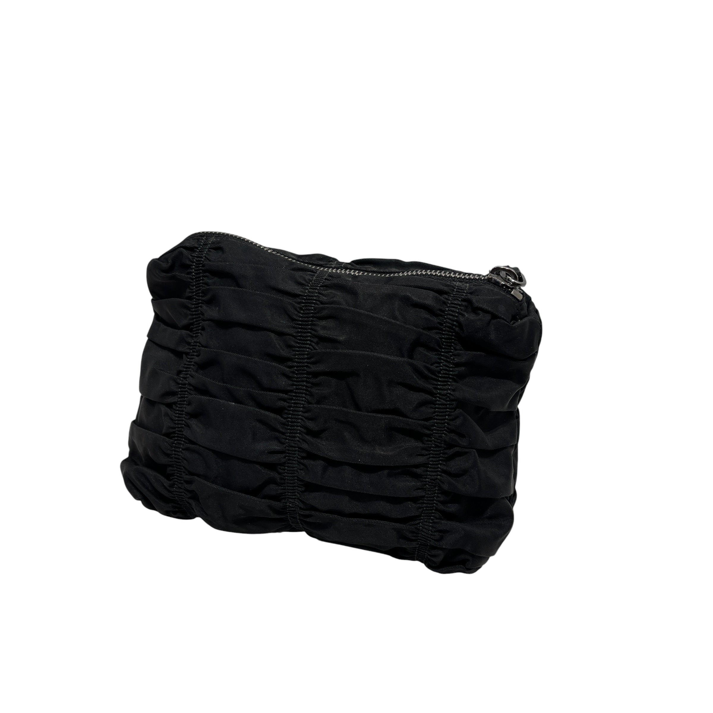 PRADA/Pouch/Nylon/BLK/GAUFRE WITH ZIPPER view 2