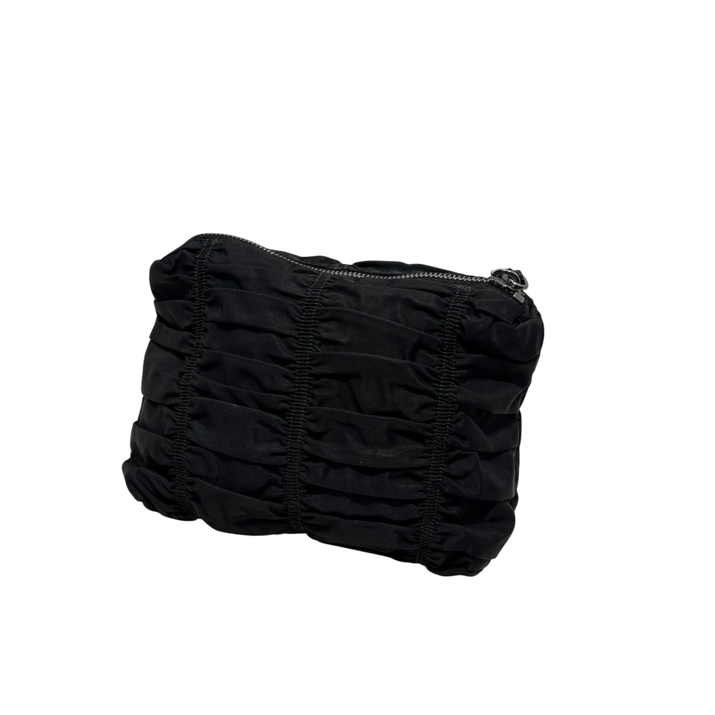 PRADA/Pouch/Nylon/BLK/GAUFRE WITH ZIPPER view 3