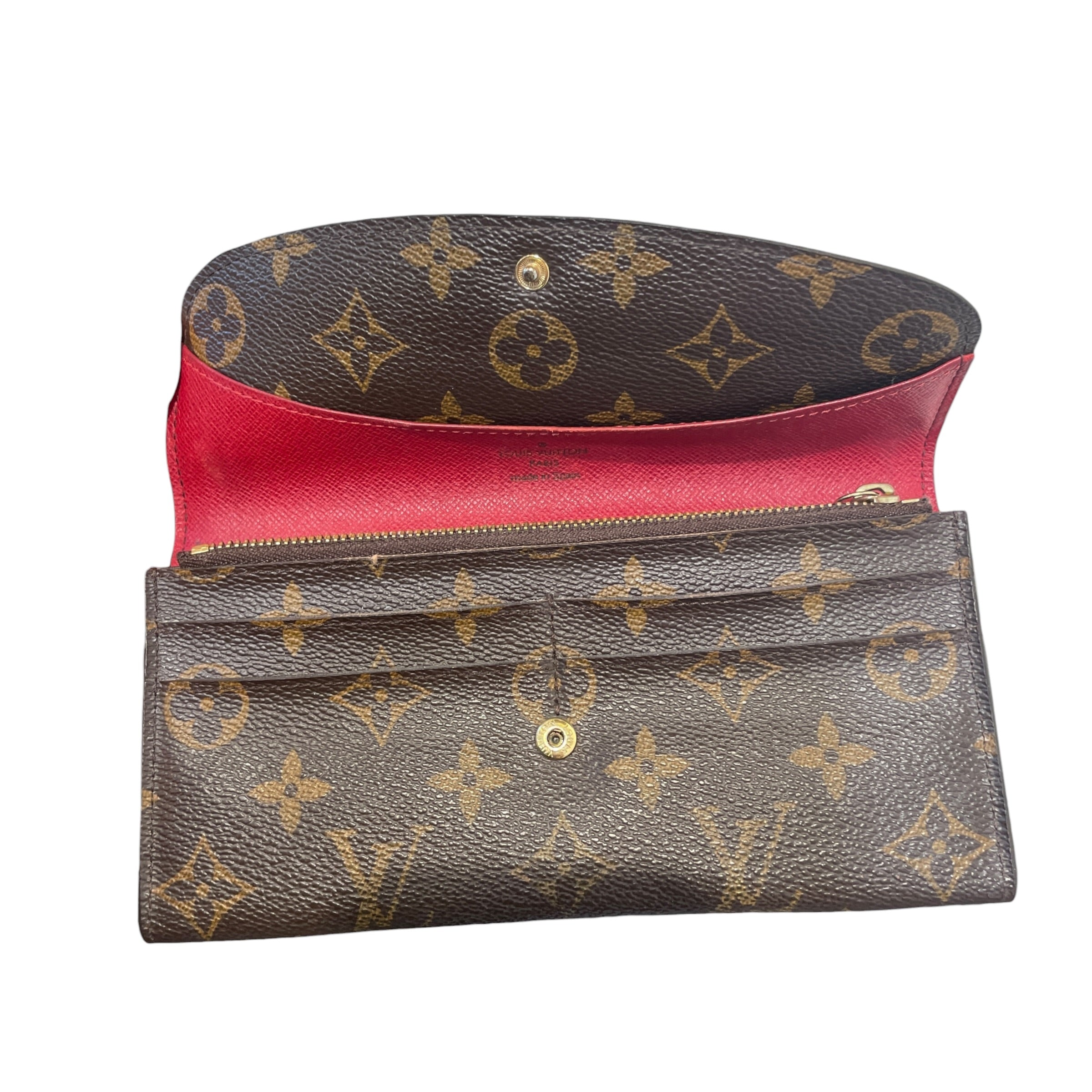 LOUIS VUITTON/Long Wallet/Monogram/Leather/BRW/L's/Emilie Wallet view 4