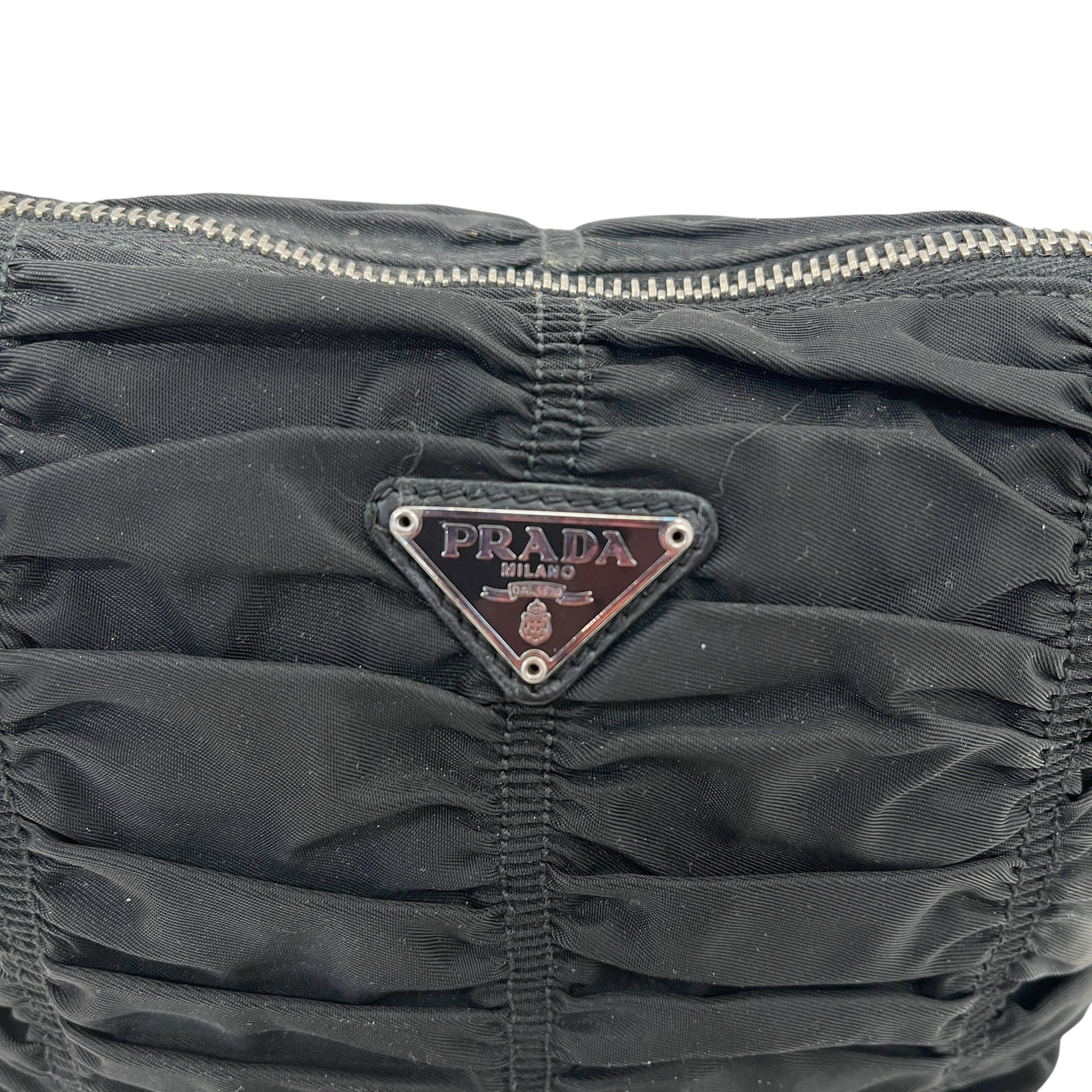 PRADA/Pouch/Nylon/BLK/GAUFRE WITH ZIPPER view 4