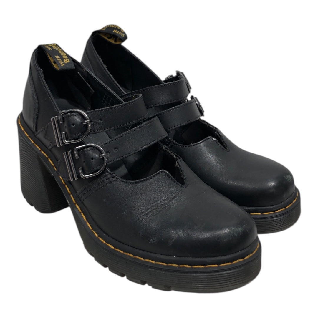 Dr.Martens/Boots/US 10/Leather/BLK/eviee heel boot double buckle view 1
