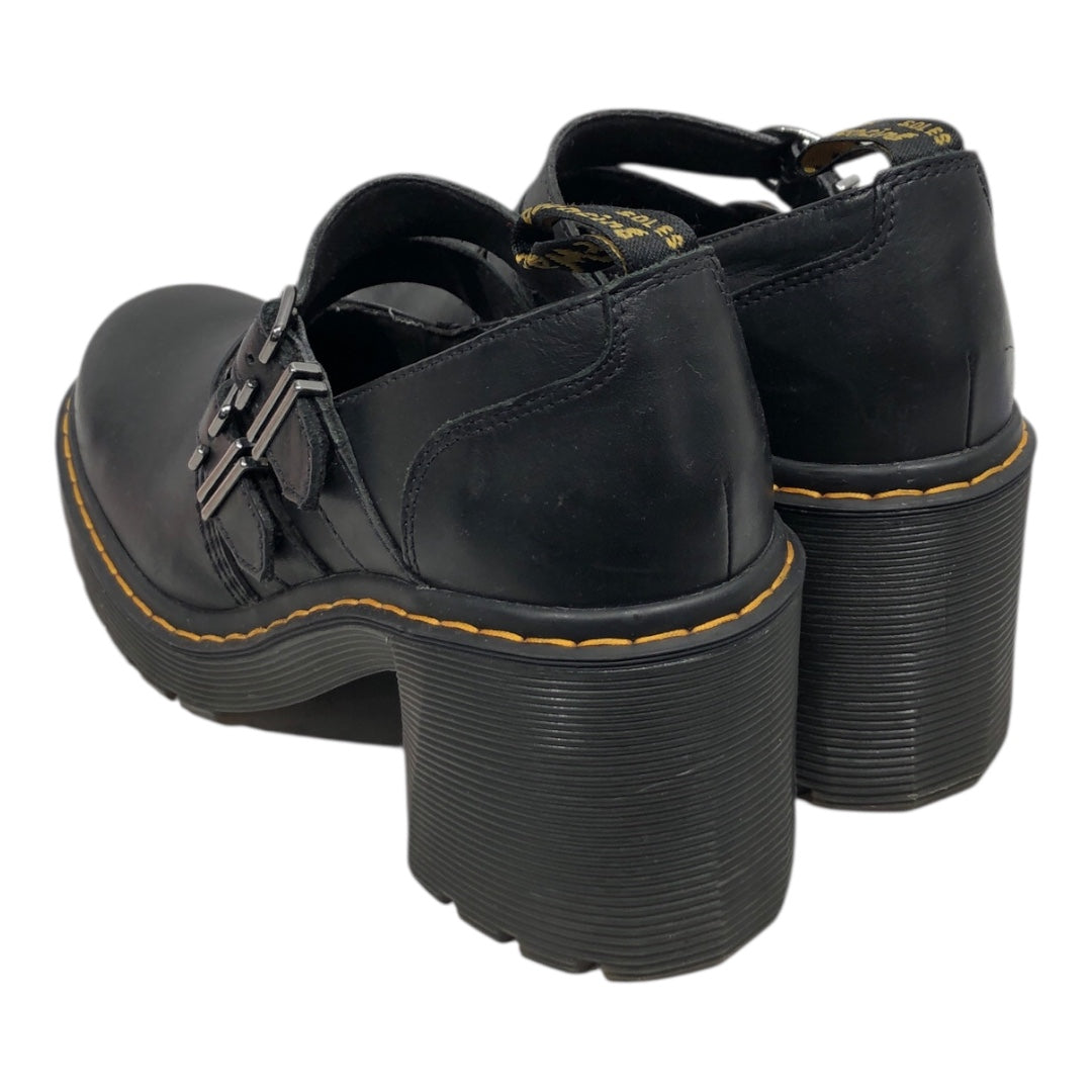 Dr.Martens/Boots/US 10/Leather/BLK/eviee heel boot double buckle view 2