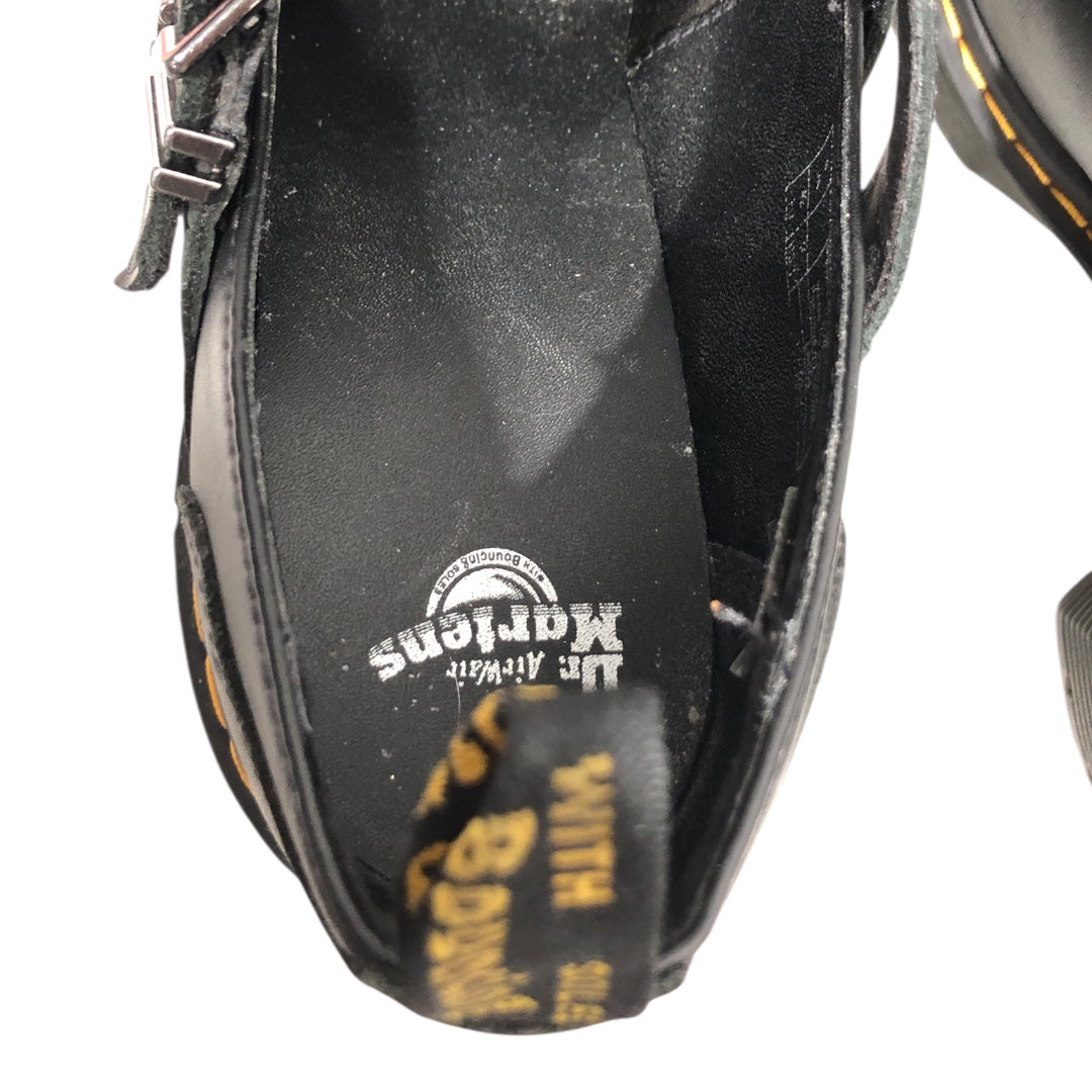 Dr.Martens/Boots/US 10/Leather/BLK/eviee heel boot double buckle view 3