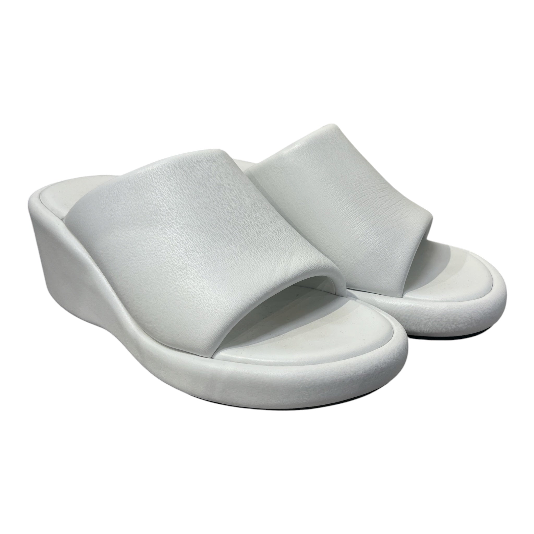 BALENCIAGA/Sandals/EU 38/Leather/WHT/WEDGE SANDAL view 1