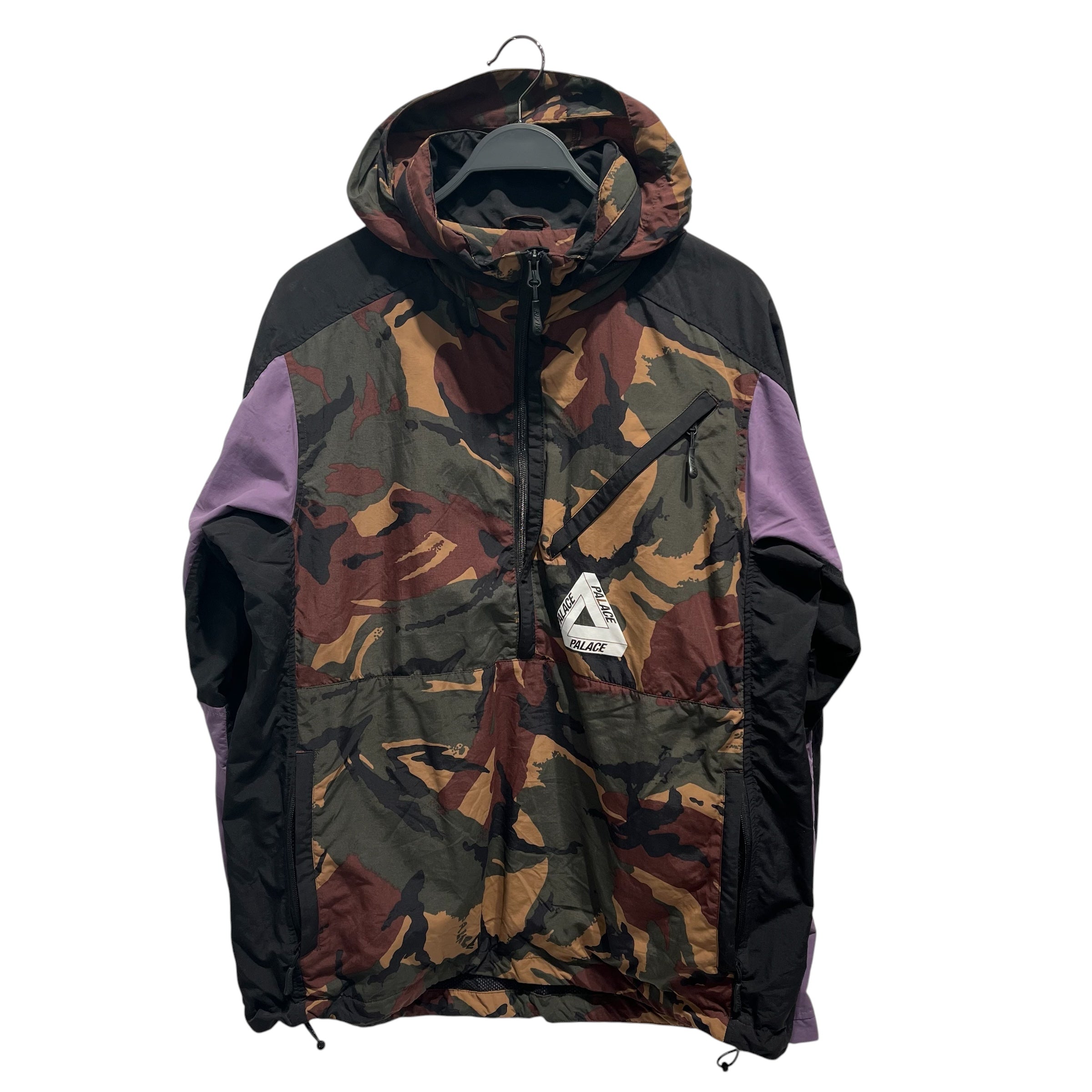 PALACE/Windbreaker/M/Polyester/GRN/Camouflage/PRPL/BLK TRIM PACK HOOD view 1