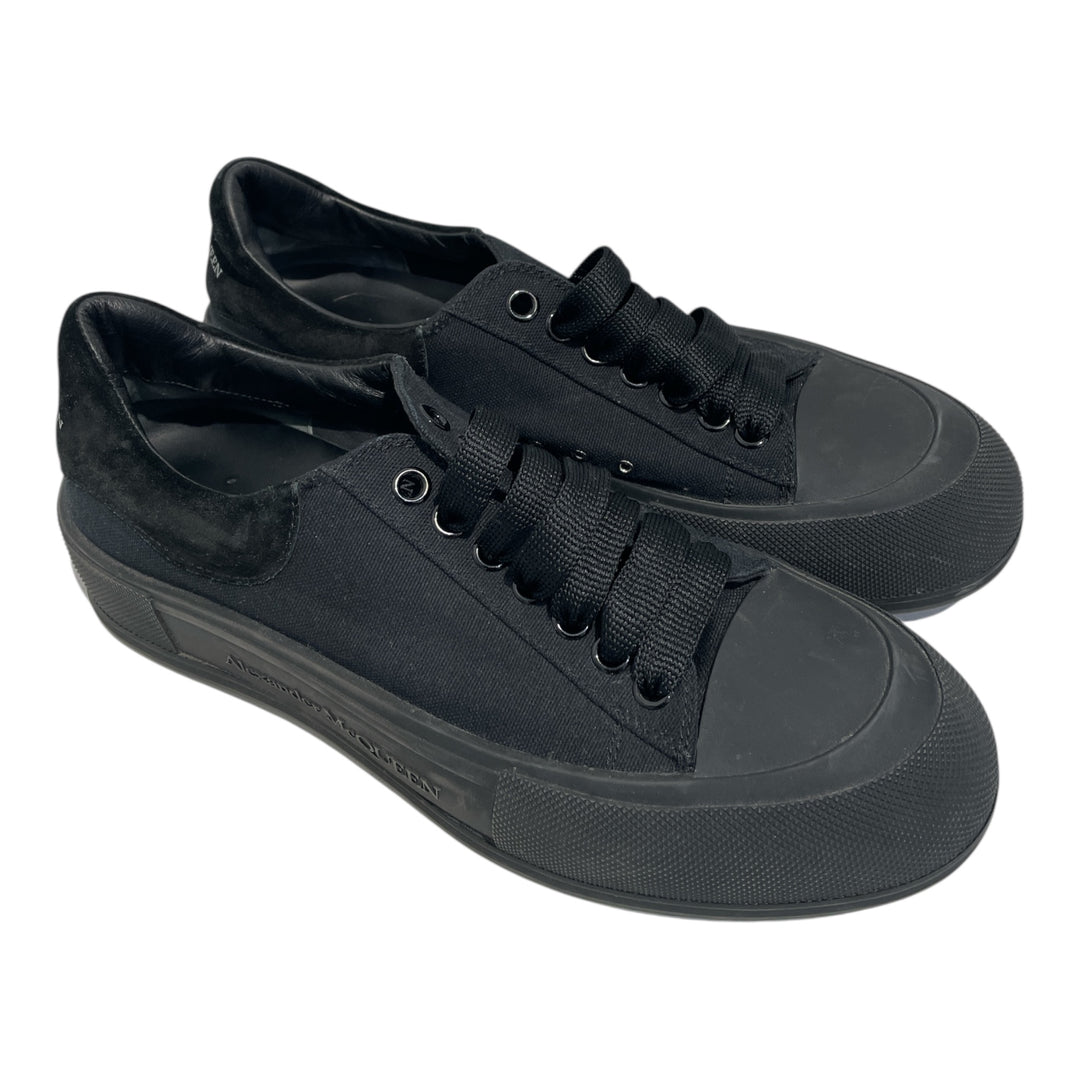 Alexander McQueen/Low-Sneakers/US 10/Cotton/BLK/deck