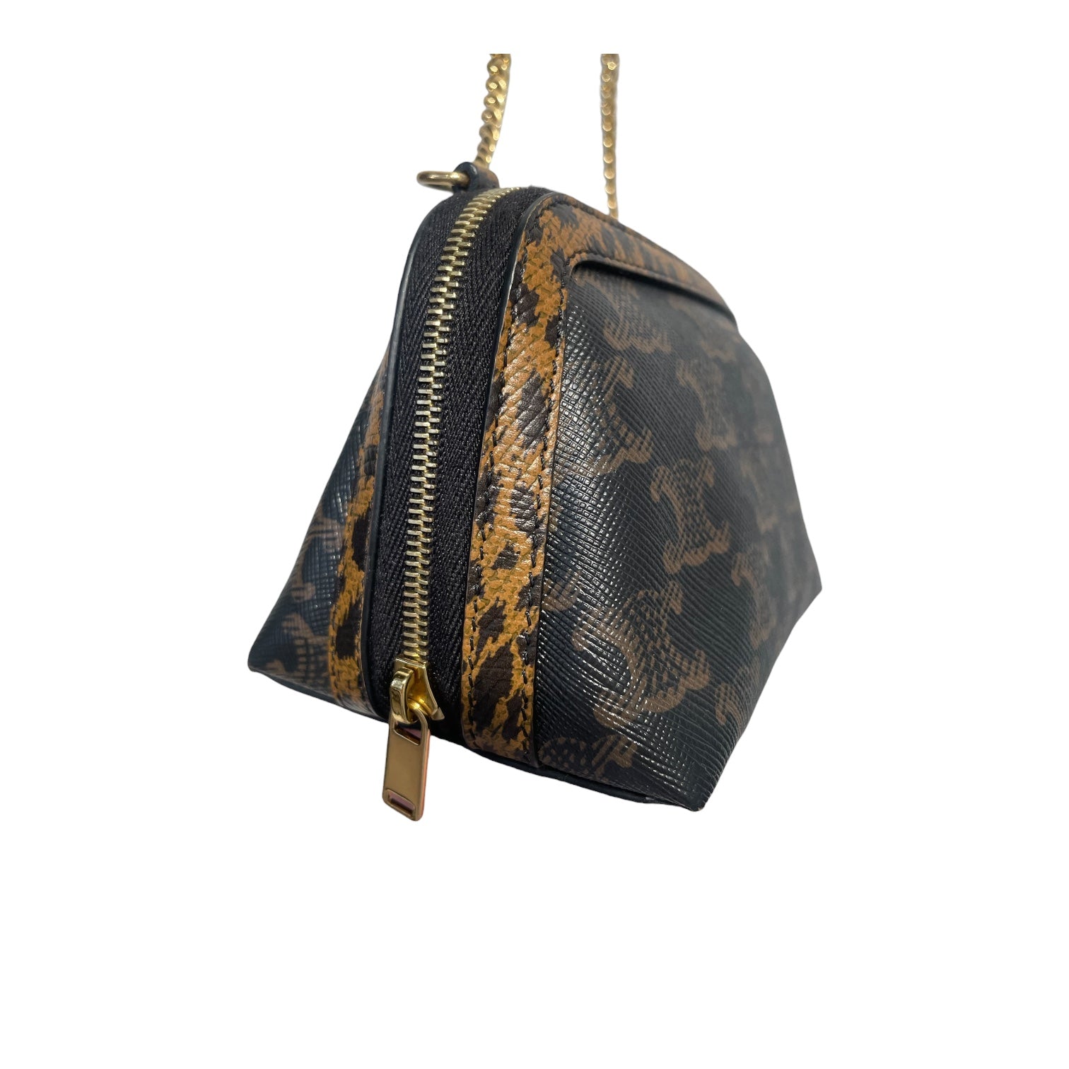 CELINE/Cross Body Bag/Monogram/Leather/BRW/TRIOMPH CLUTCH ON CHAIN view 6