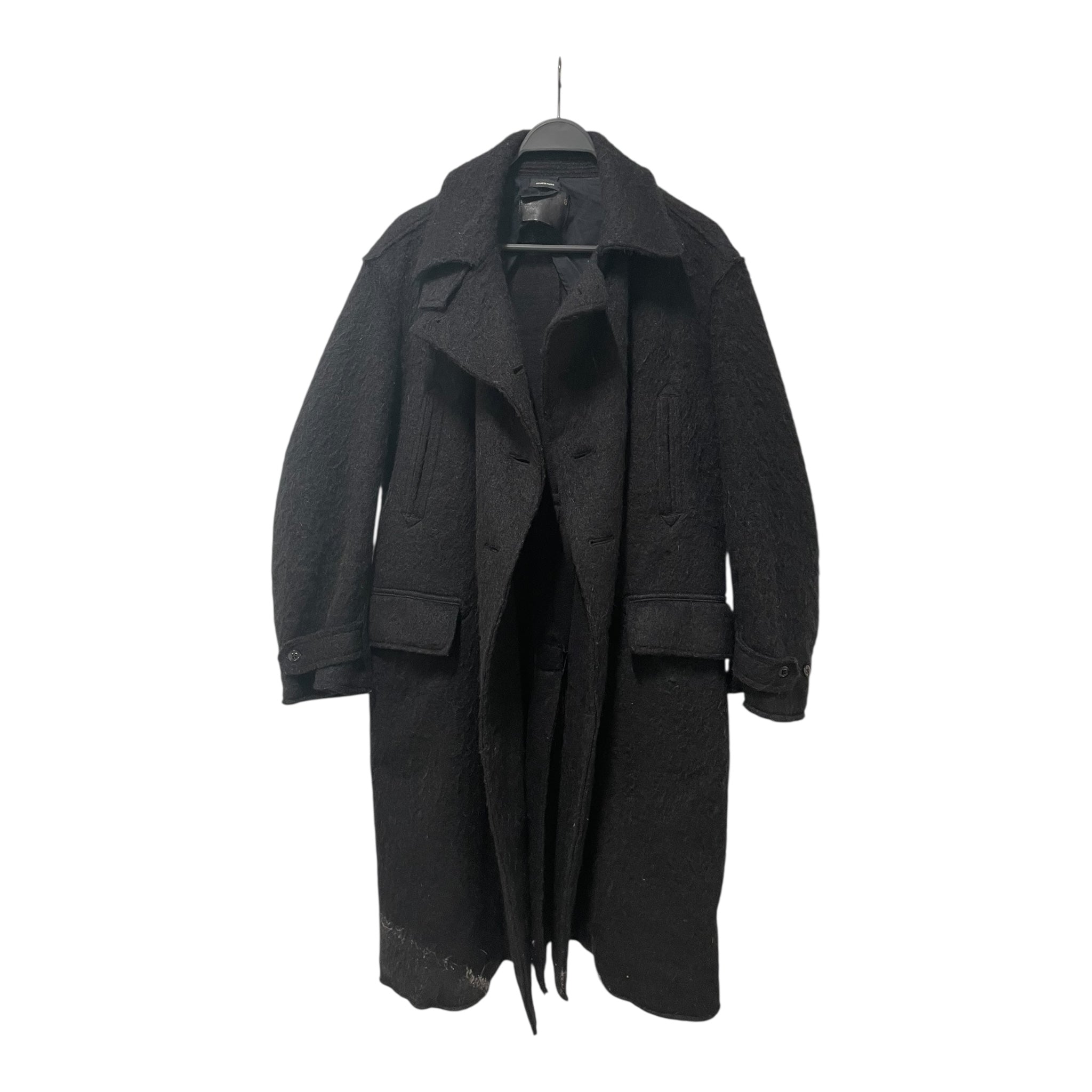 R13/Coat/S/Wool/BLK/WOOL FELT, ANCHOR BUTTONS view 1
