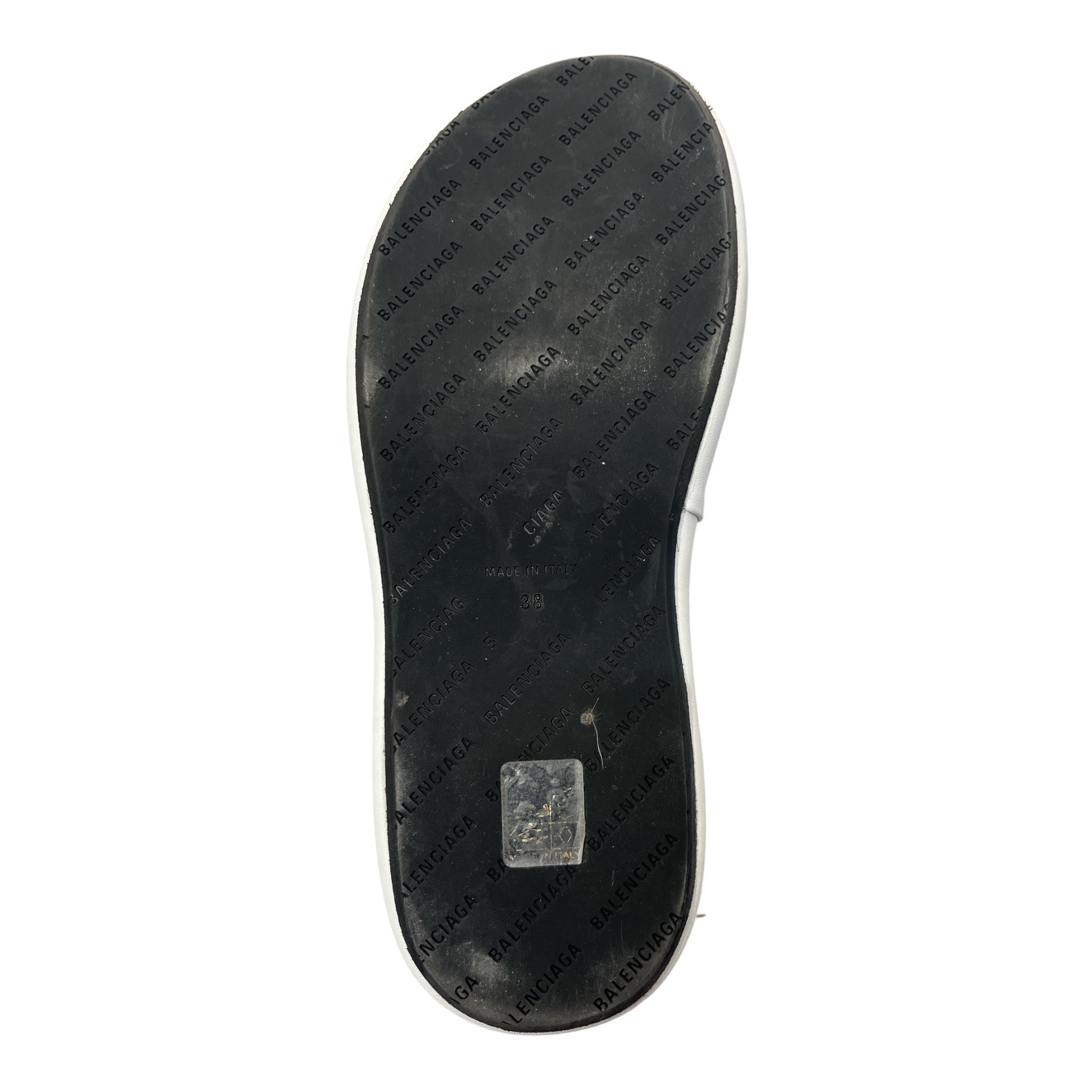 BALENCIAGA/Sandals/EU 38/Leather/WHT/WEDGE SANDAL view 5