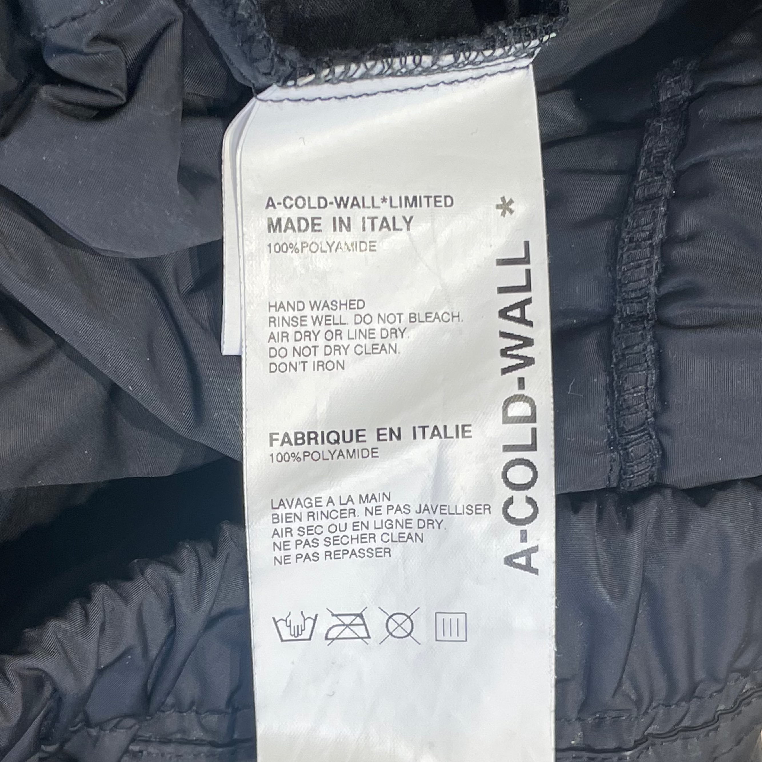 A-COLD-WALL/Cargo Pants/L/Polyester/BLK/SNAP FRONT POCKET CARGO PANT view 4