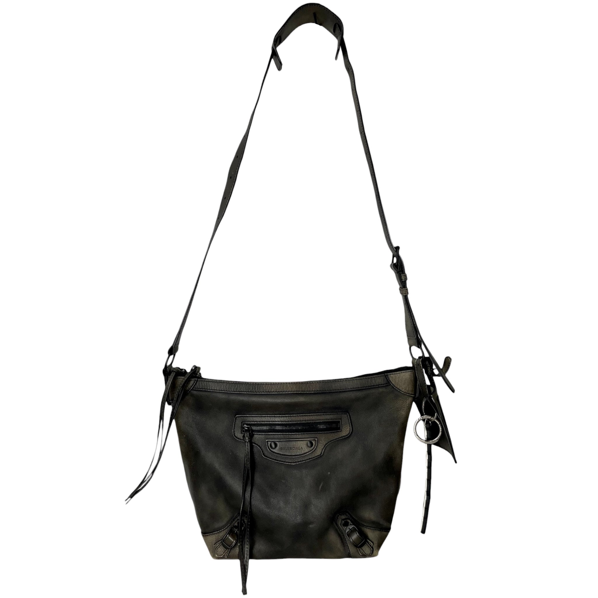 BALENCIAGA/Cross Body Bag/Leather/GRY/NEO CLASSIC HOBO BAG view 1