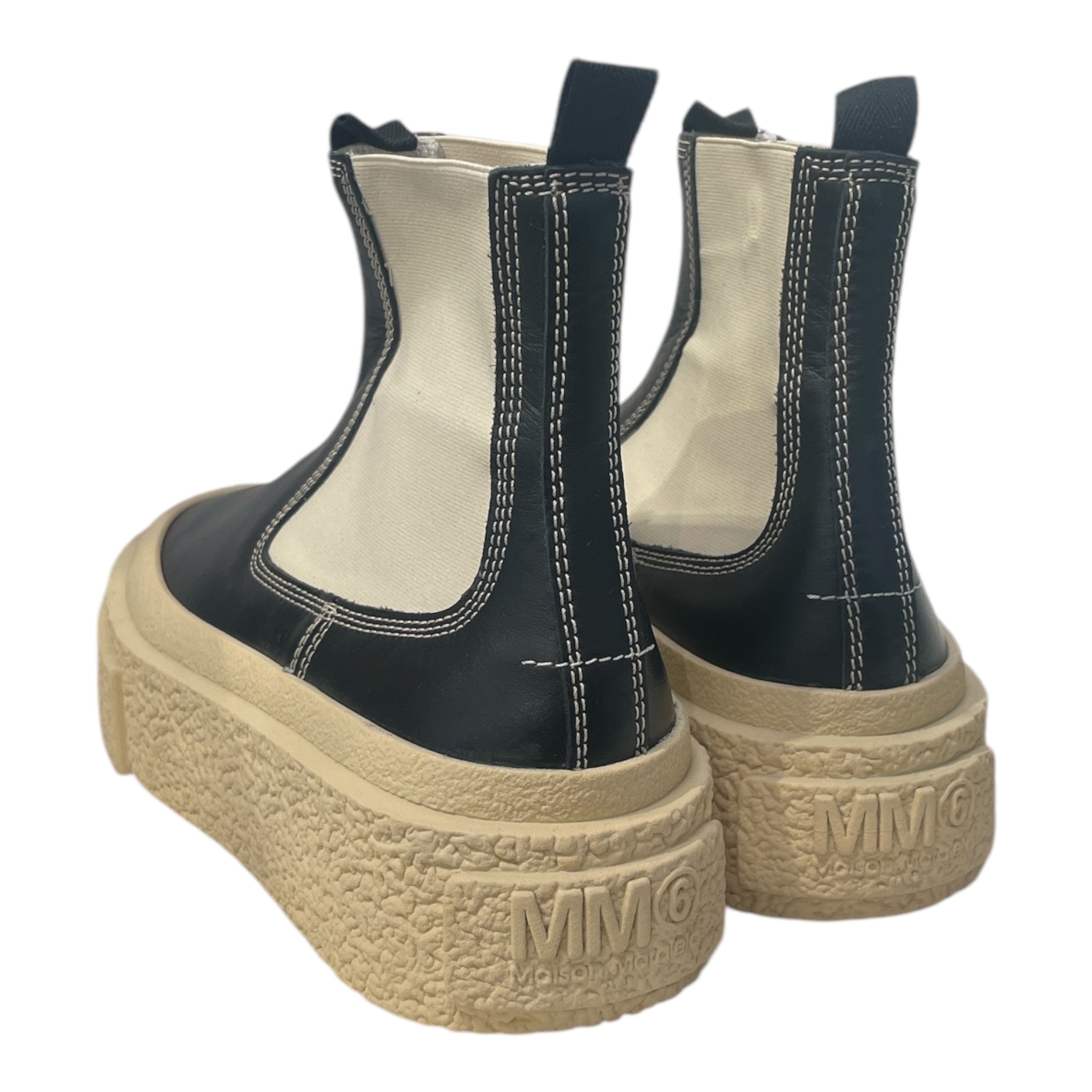 MM6/Boots/EU 40.5/Leather/BLK/ANKLE BOOT view 2