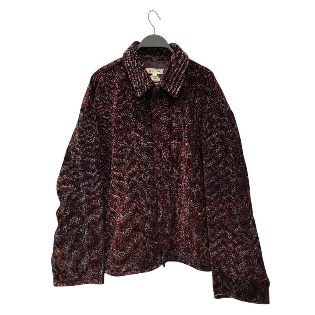 Tone Deaf/Jacket/L/Corduroy/RED/Hand Block Printed view 1