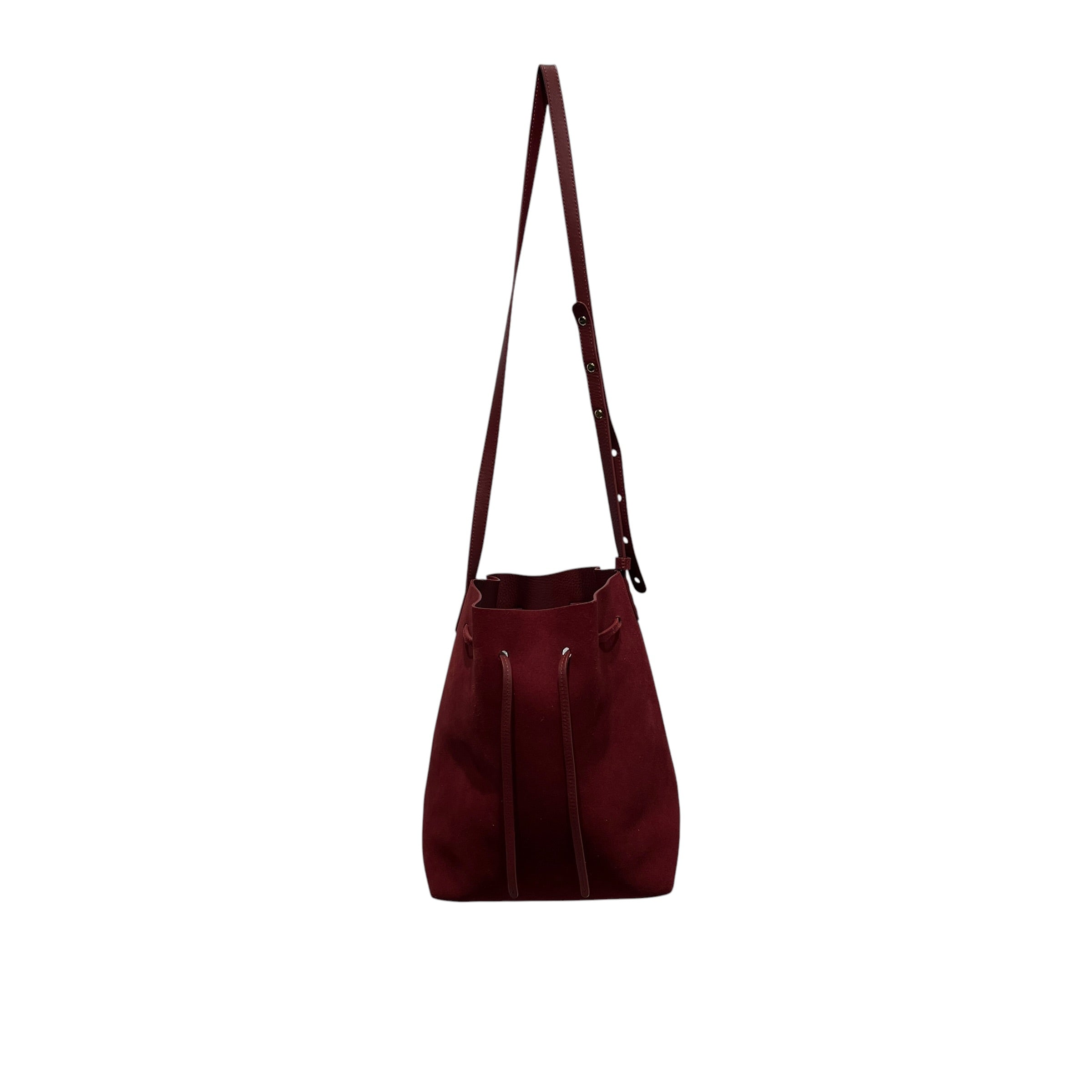 Mansur Gavriel/Tote Bag/Suede/GRY/drawstring suede bucket view 1