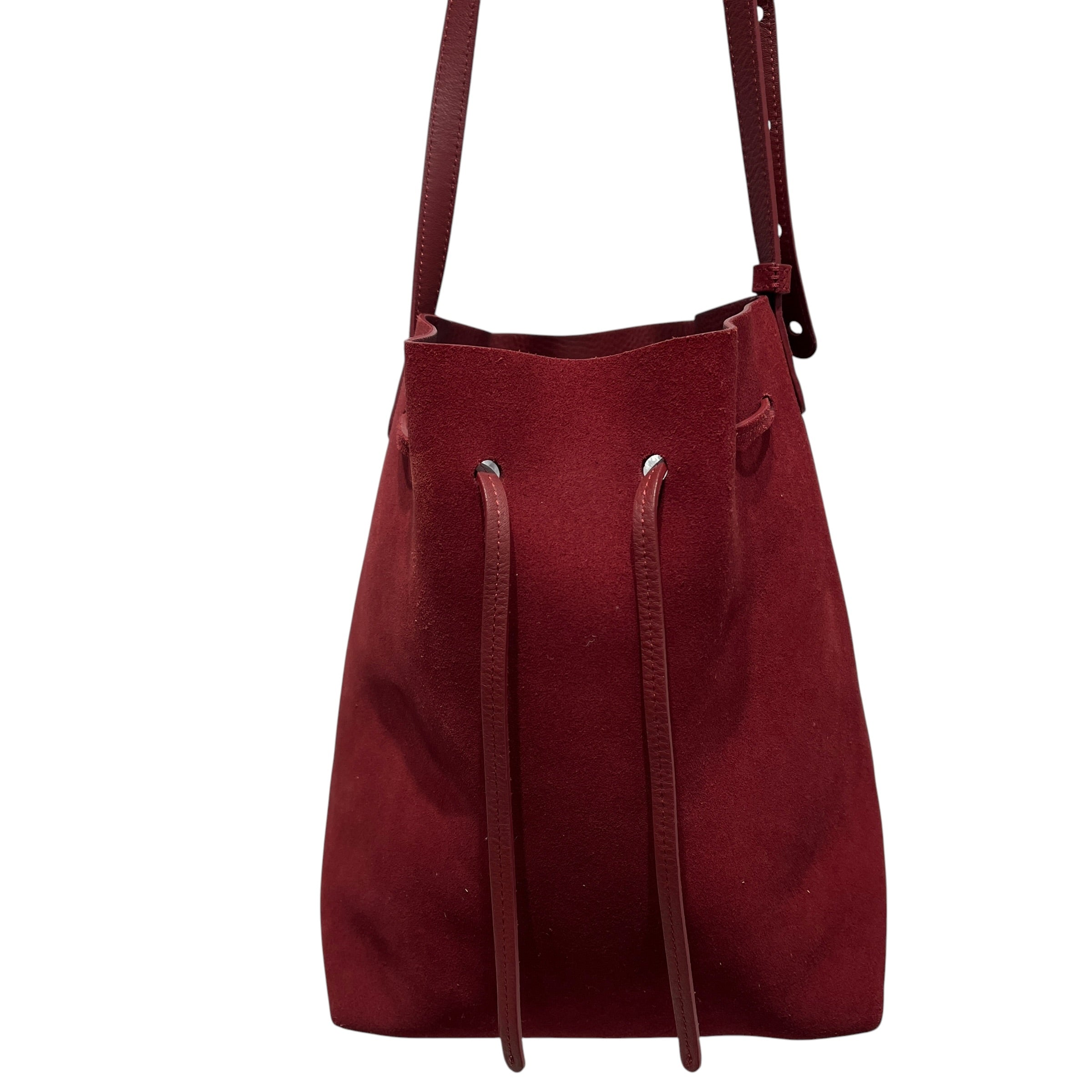 Mansur Gavriel/Tote Bag/Suede/GRY/drawstring suede bucket view 2
