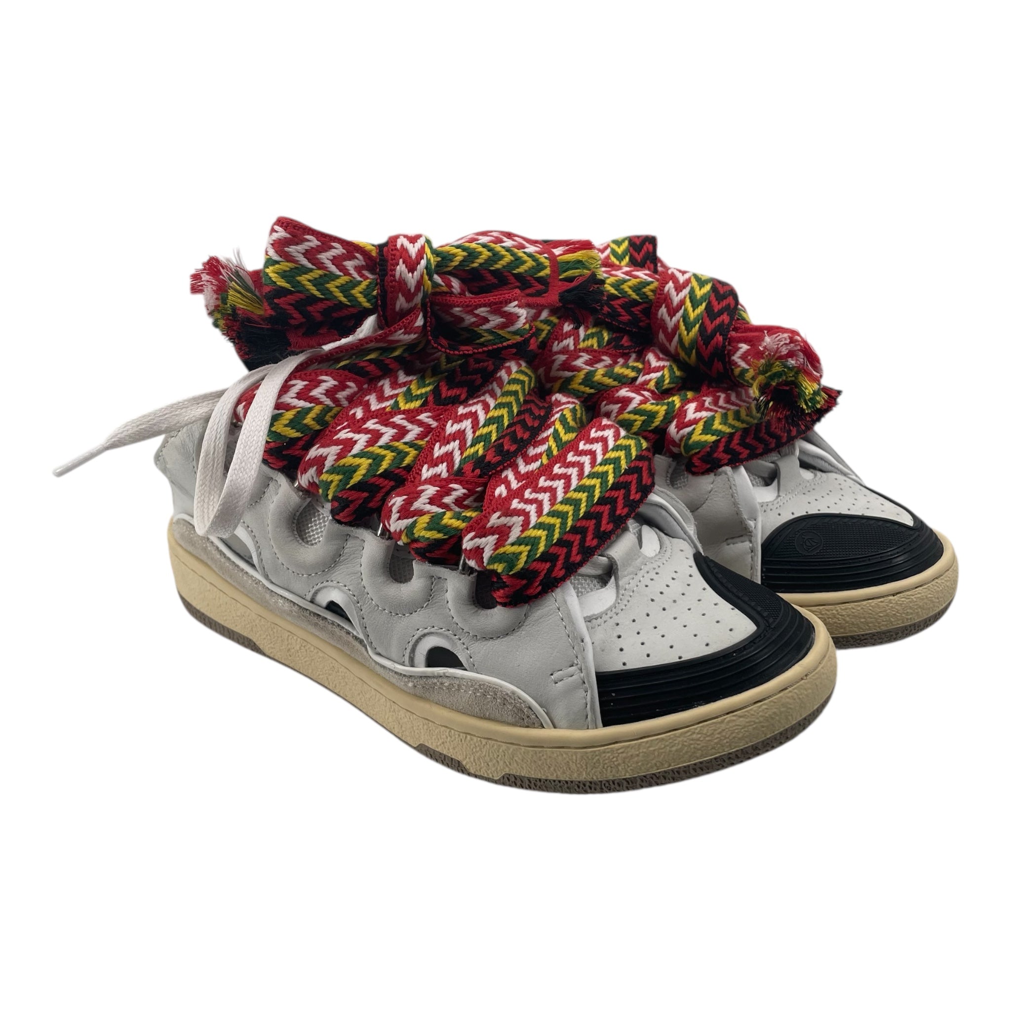 LANVIN/Sandals/US 6/Leather/WHT/slip on curbs view 1