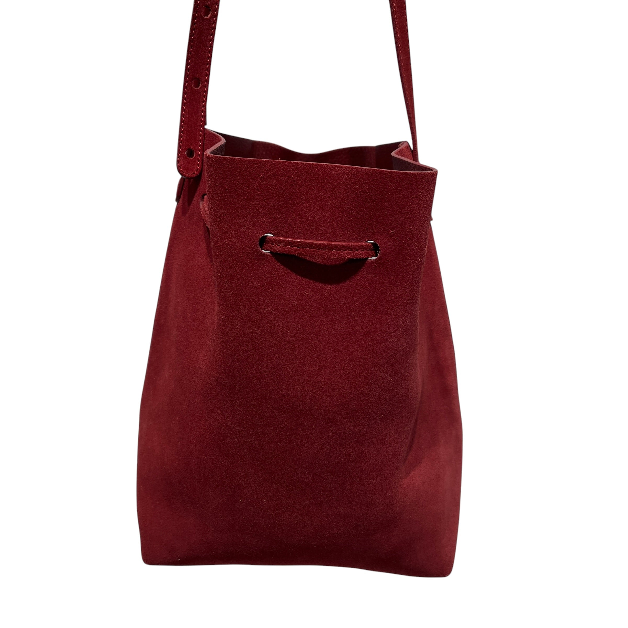 Mansur Gavriel/Tote Bag/Suede/GRY/drawstring suede bucket view 4