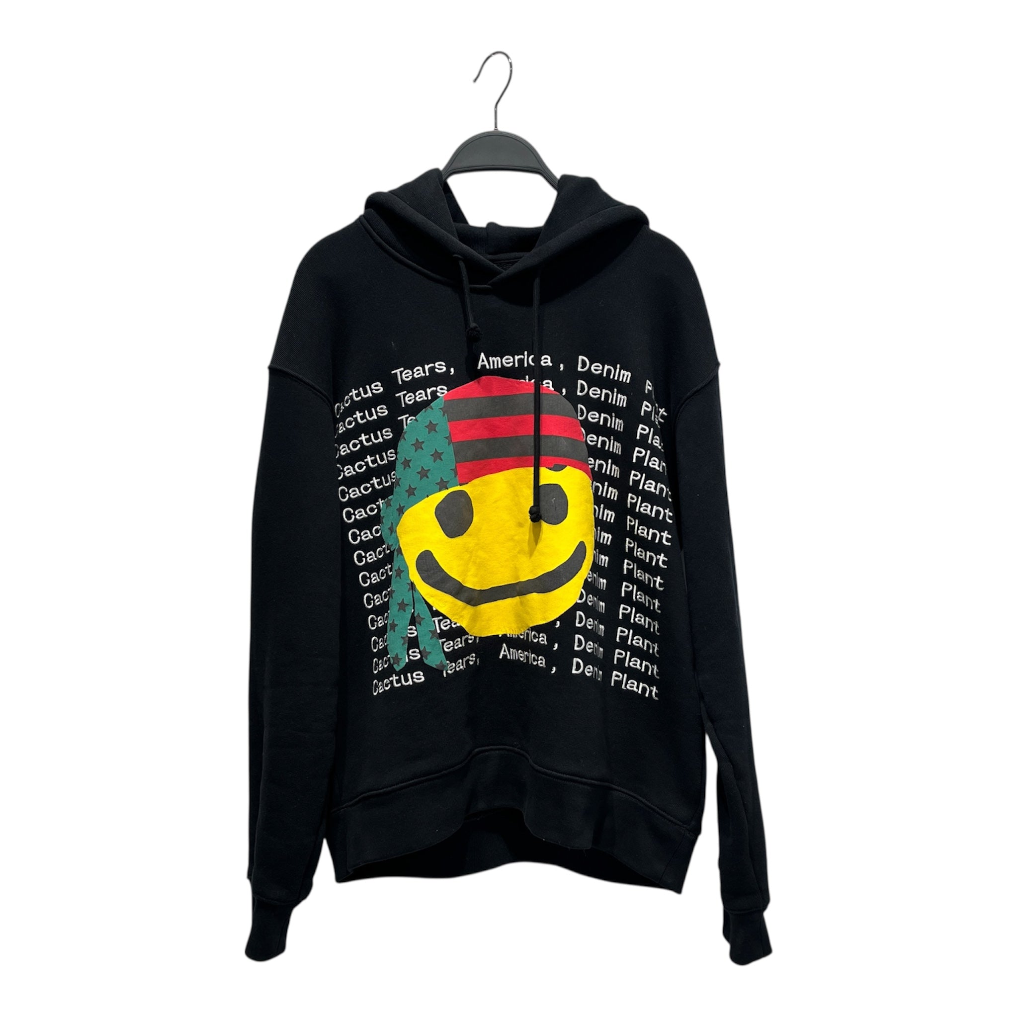 DENIM TEARS/CACTUS PLANT FLEA MARKET/Hoodie/M/Cotton/BLK/DENIM TEARSxCPFM HOODIE view 1