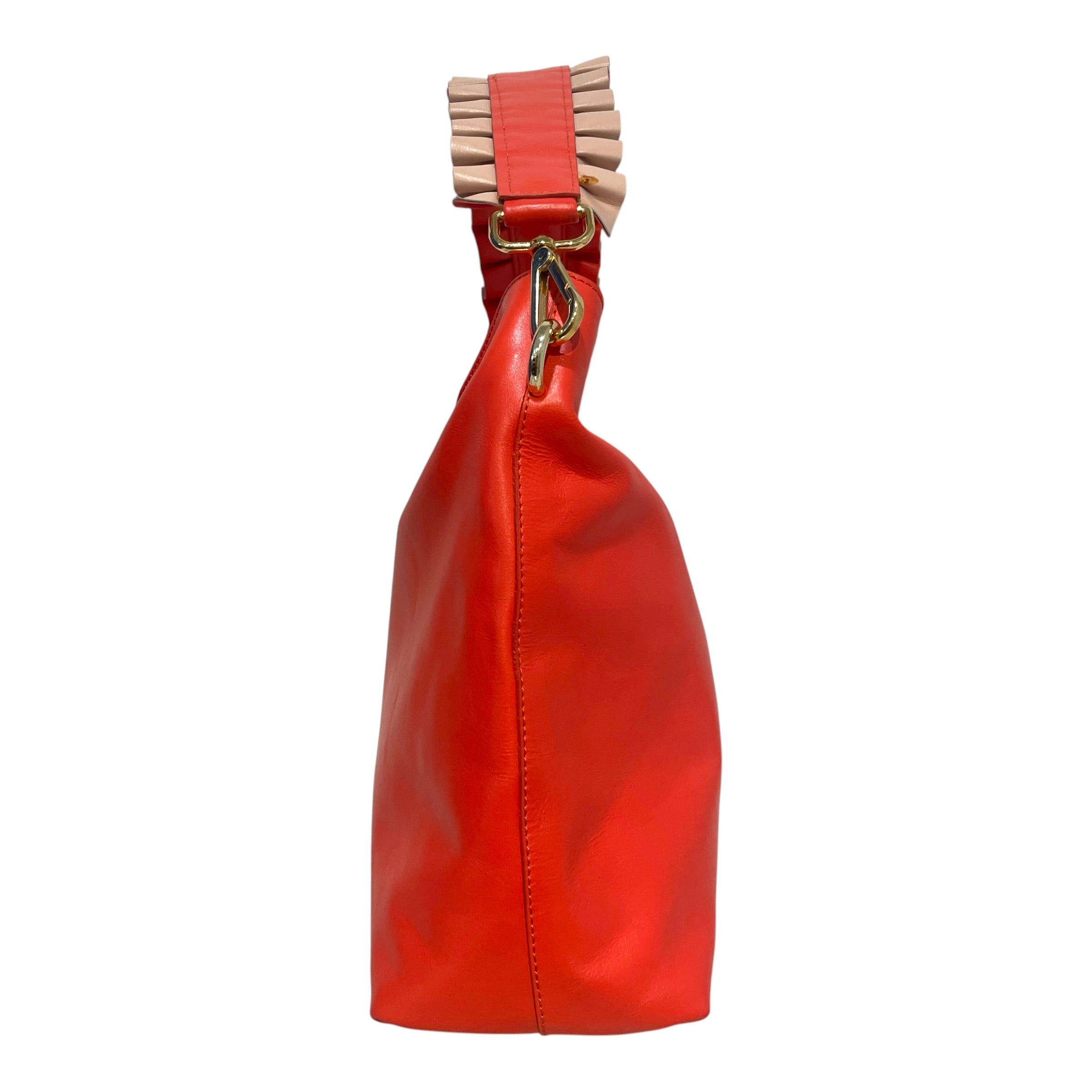 BLUMARINE/Bag/Leather/RED/Charlotte Ruffled Strap Bag view 2