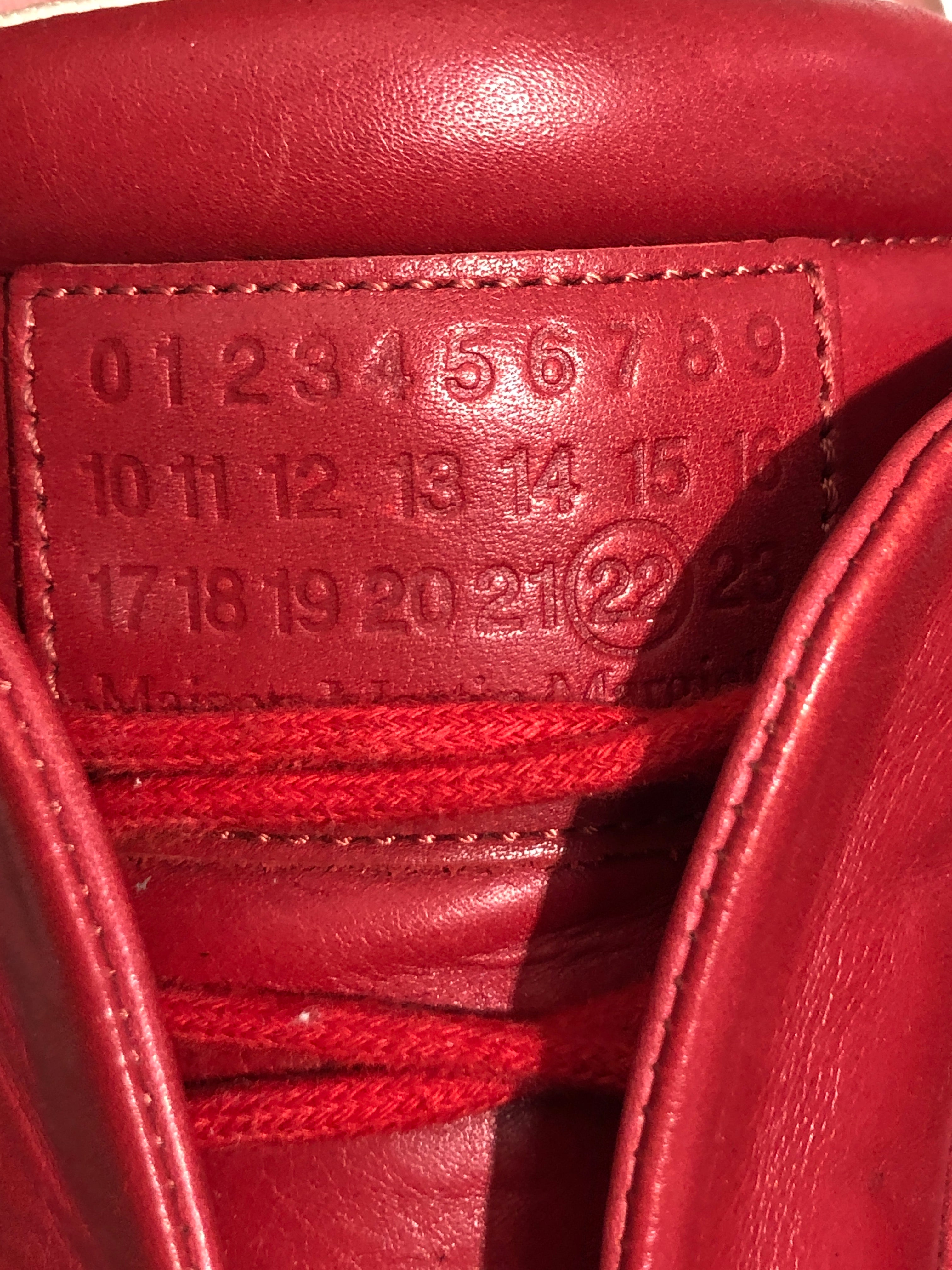 Maison Margiela/Low-Sneakers/EU 38.5/Leather/RED/S58WS0031 view 5