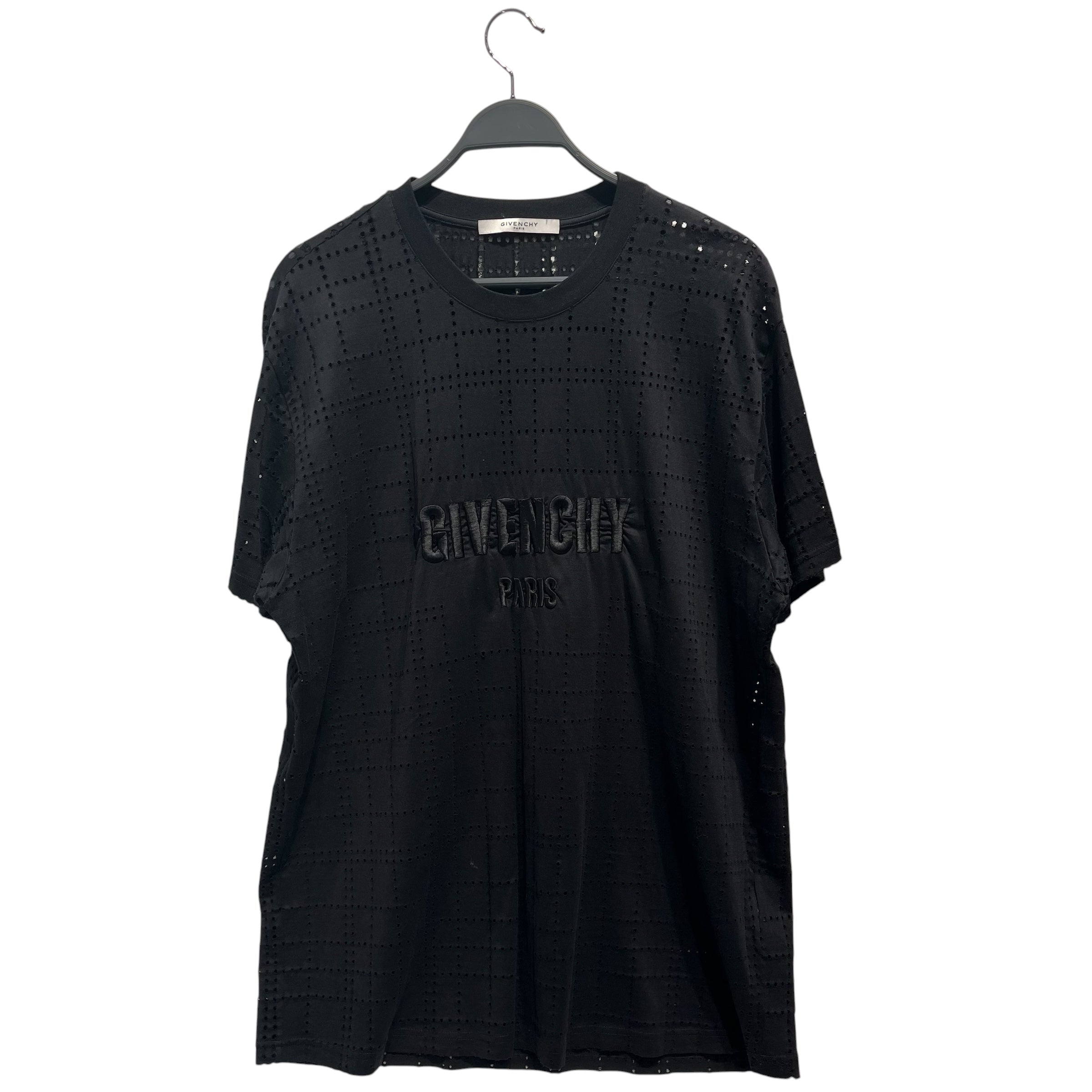 GIVENCHY/T-Shirt/XL/Cotton/BLK/All Over Print/HOLES ALL OVER view 1
