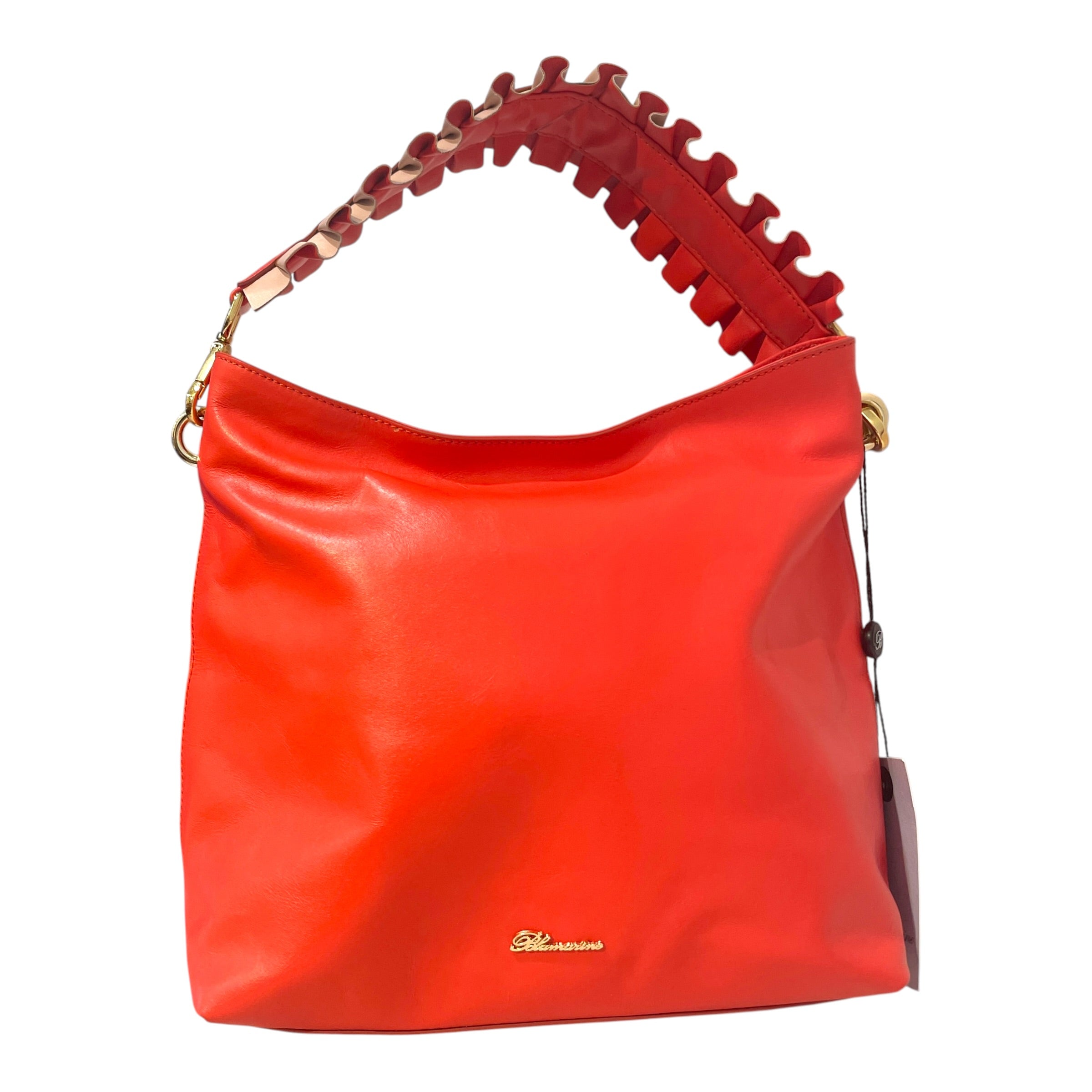 BLUMARINE/Bag/Leather/RED/Charlotte Ruffled Strap Bag view 4