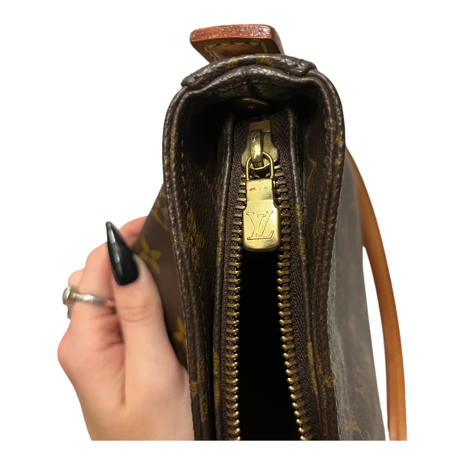 LOUIS VUITTON/Hand Bag/Monogram/Leather/BRW/looping GM view 4
