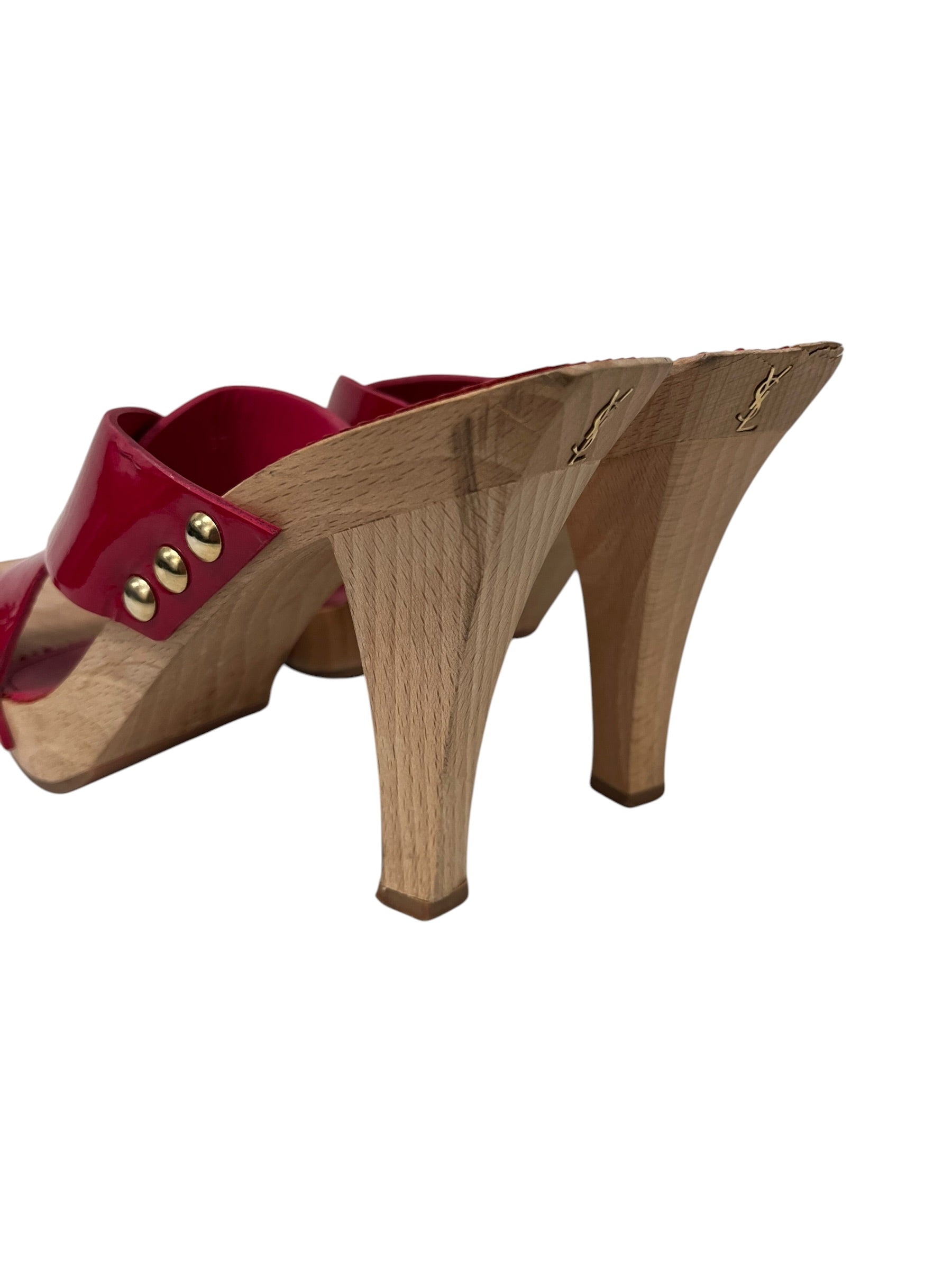 YVES SAINT LAURENT rive gauche/Heels/EU 37/Leather/PNK/WOOD W PINK LEATHER view 4